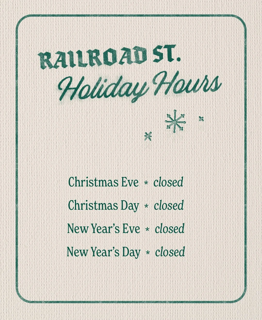 "Are they open?" season has begun. Come through with your holiday crew and make the season a little easier to love! 🖤