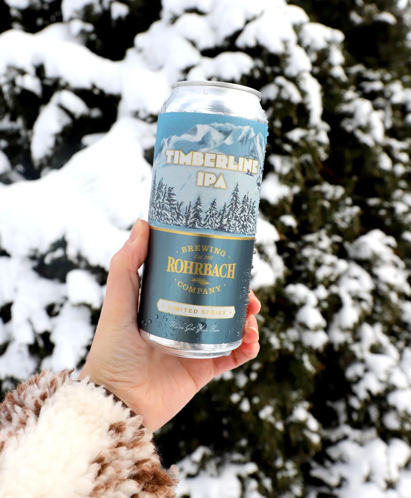 Snow day calls for a beer!⁠
⁠
Timberline IPA is now available for a limited time. It's a smooth, hazy IPA that cuts through the cold with bright citrus, pine resin, and a subtle floral bite.⁠
⁠
Cheers, friends ❄️