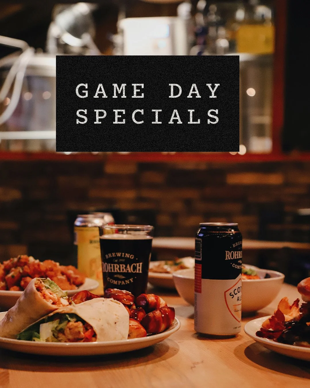 This Sunday, we&rsquo;re serving up all the pre-kickoff fuel before the Buffalo Rd. Brewpub closes at 6pm [last seating @ 5pm]. 🏈 Here's the lineup &darr;⁠
⁠
IN-HOUSE SPECIALS⁠
&bull; 2 pints + wings $20⁠
&bull; 2 house-made root beers + wings $15⁠
