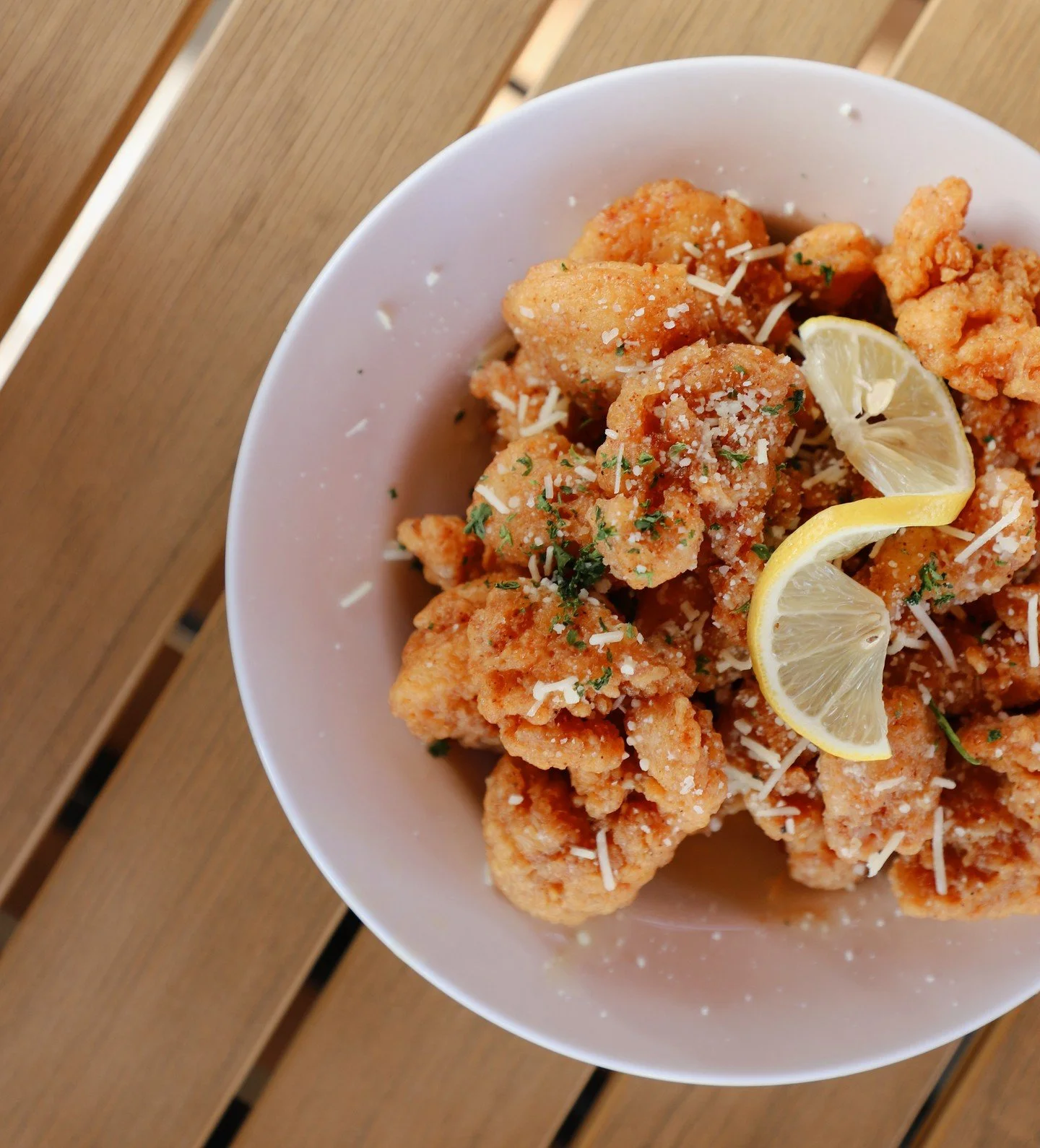 Chicken French, but make it bite-sized 🍗 Only at the Buffalo Rd. Brewpub.