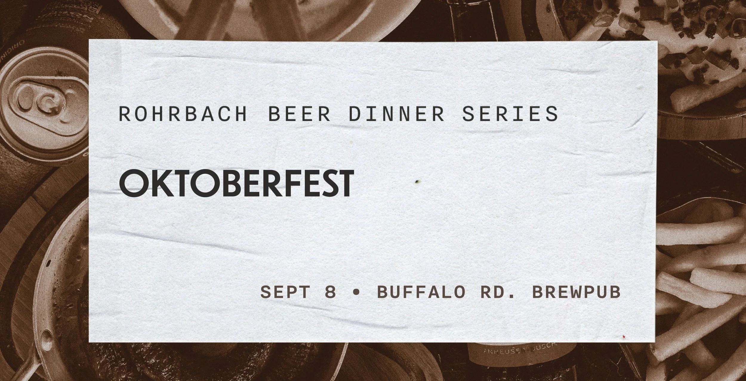 Oktoberfest: September Beer Dinner
