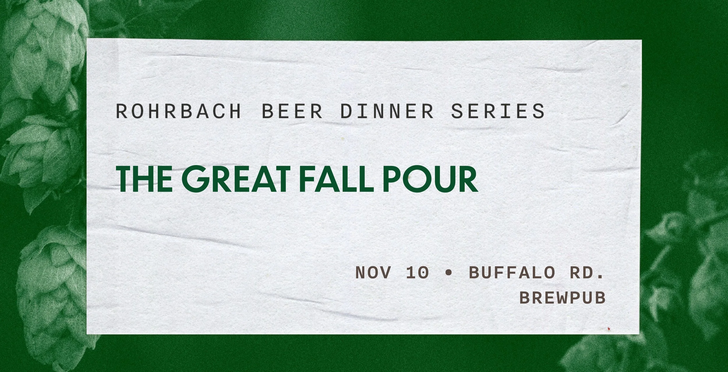 The Great Fall Pour: November Beer Dinner