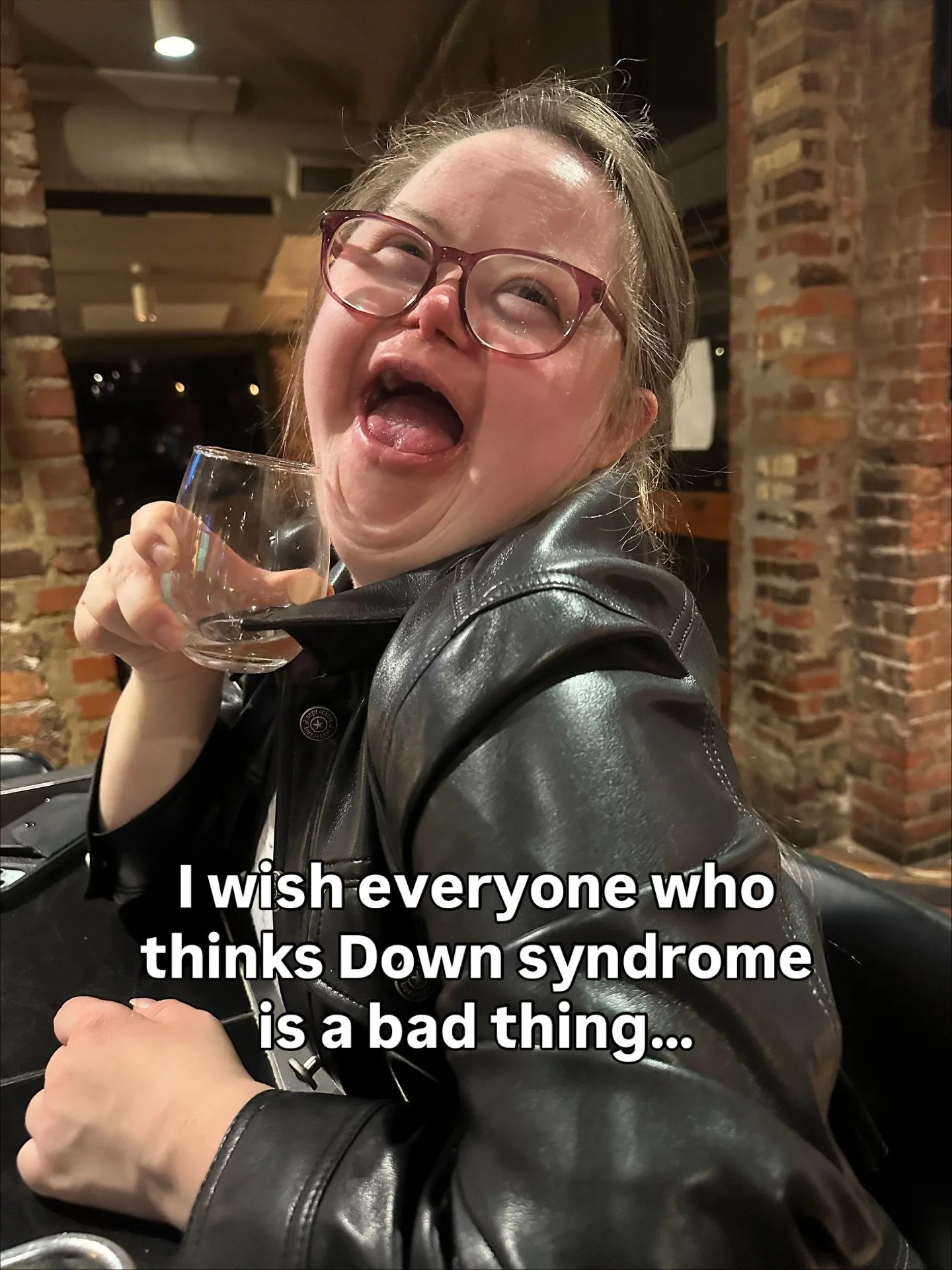 I wish everyone who thinks Down syndrome is a bad thing could meet Grace. It wouldn’t take long for them to see Down syndrome is the BEST thing. I’m the luckiest mom in the world ❤️ Grace and I have GNO every week. We have the best time:)