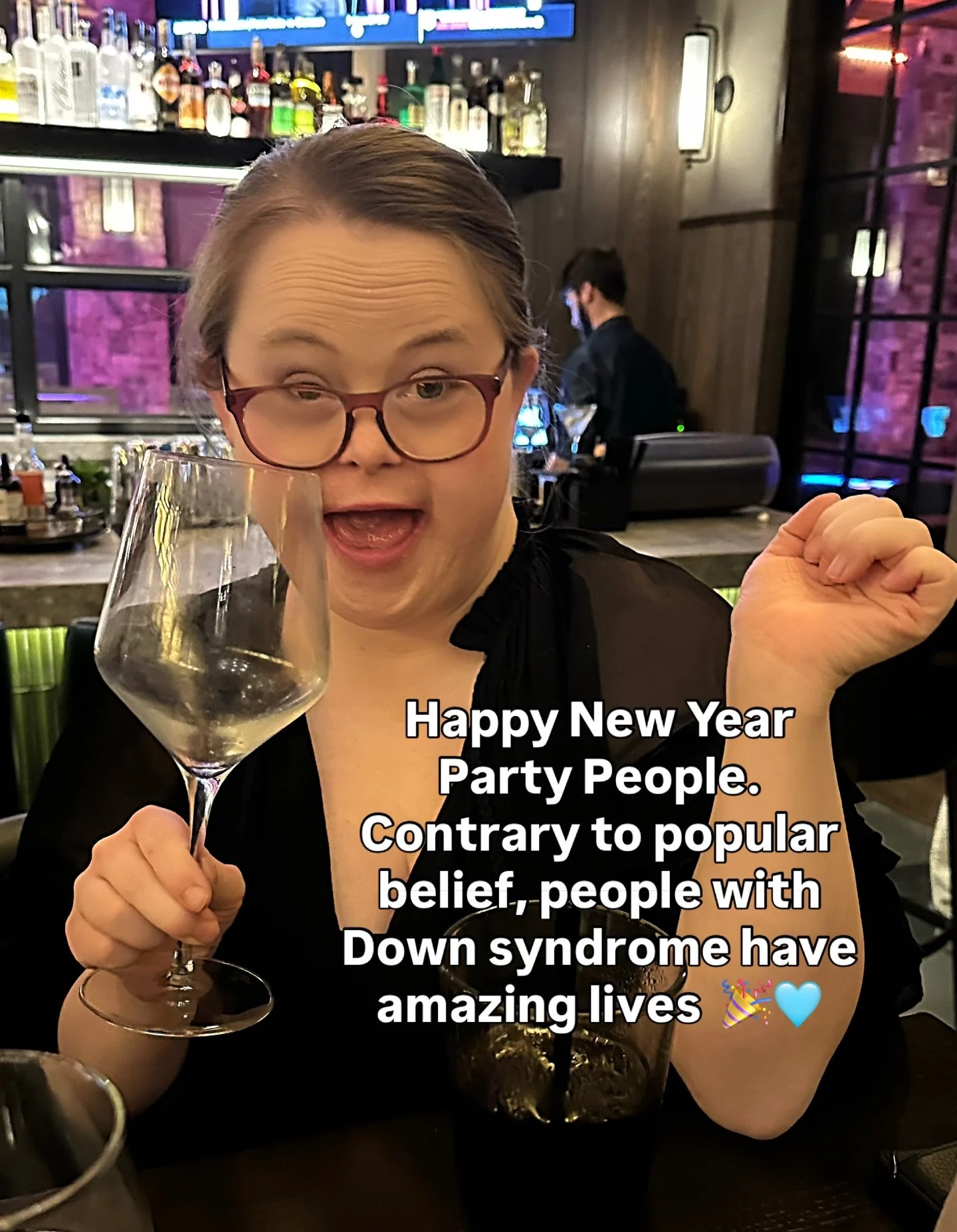 Happy New Year Party People. Contrary to popular belief, people with Down syndrome have amazing lives. Grace is a driven entrepreneur, motivational speaker, and self-advocate. She loves her life and spreads that love to everyone around her. We&rsquo;