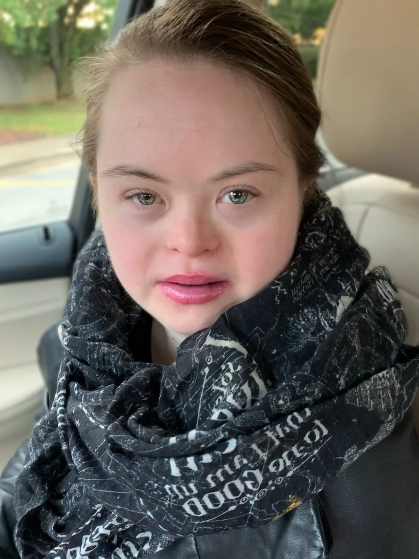 Pictures of Grace without her glasses are few and far between. Her vision is +6 in each eye and her eyes cross due to hypotonia which is common to people with Down syndrome. Grace literally sleeps in her glasses and has for years. So every time I hav