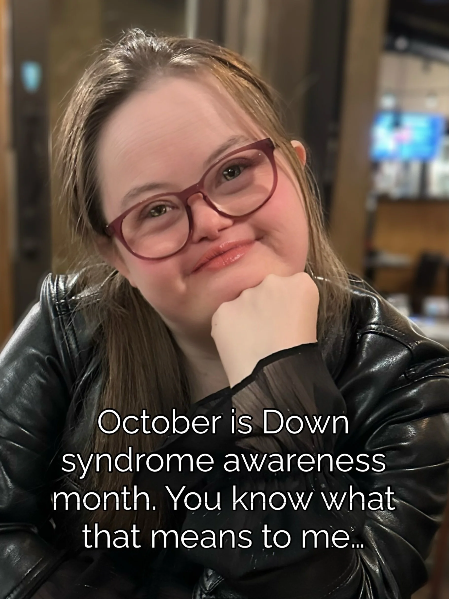 If you know Grace you know this sums up exactly how she feels about Down syndrome awareness month 🎉💛🩵 #downsyndromeawarenessmonth #candidlykind  #october