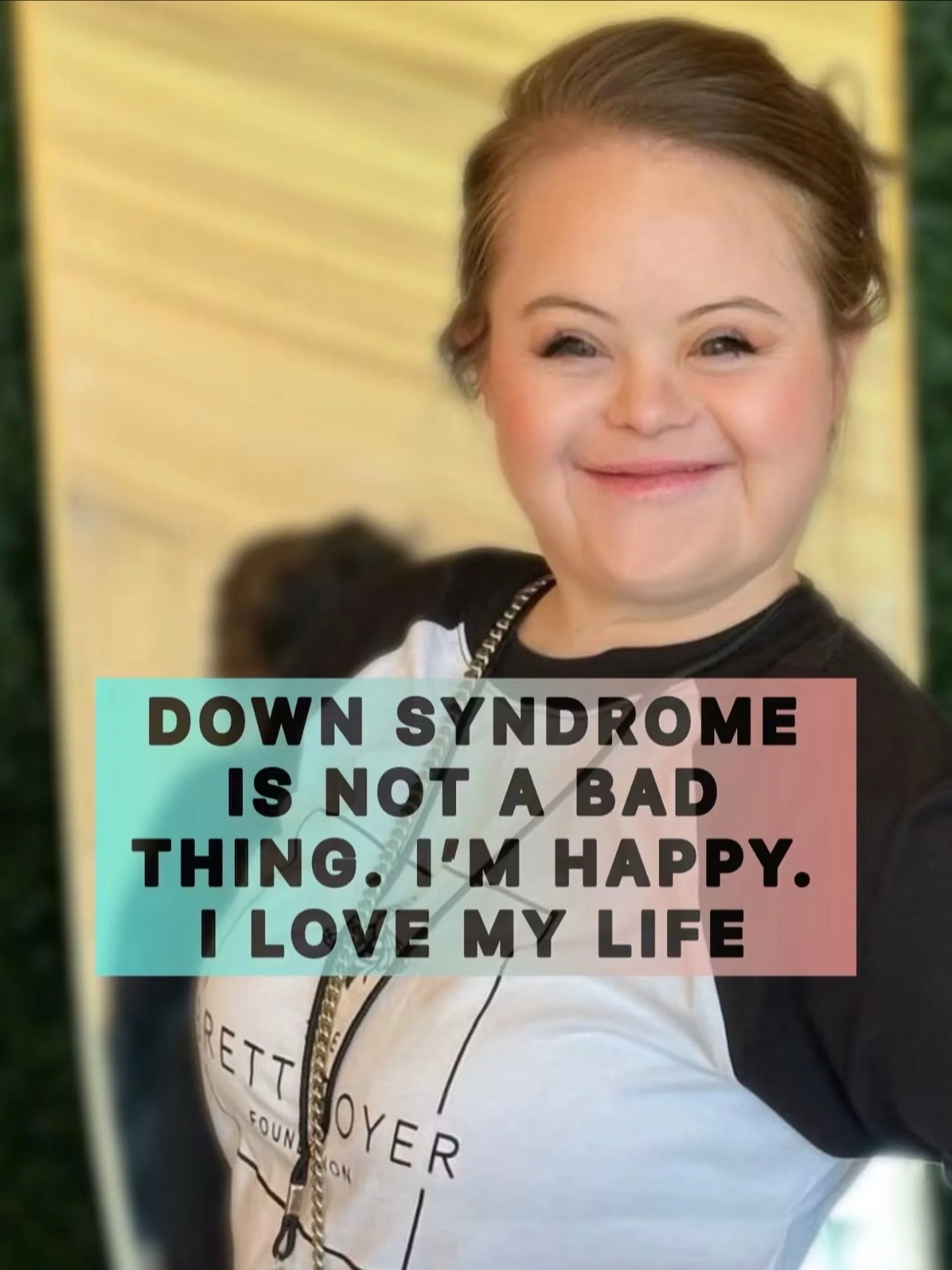 Grace loves every single part of who she is including her extra chromosome. Did you know that over 95% of people with Down syndrome say the same thing. We should take a lesson out of their playbook. 💙💛