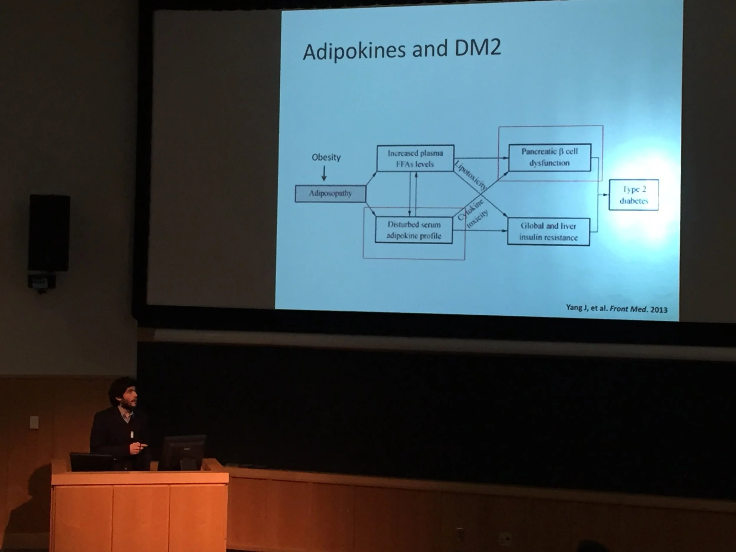 Nico presenting at the Islet Club Meeting