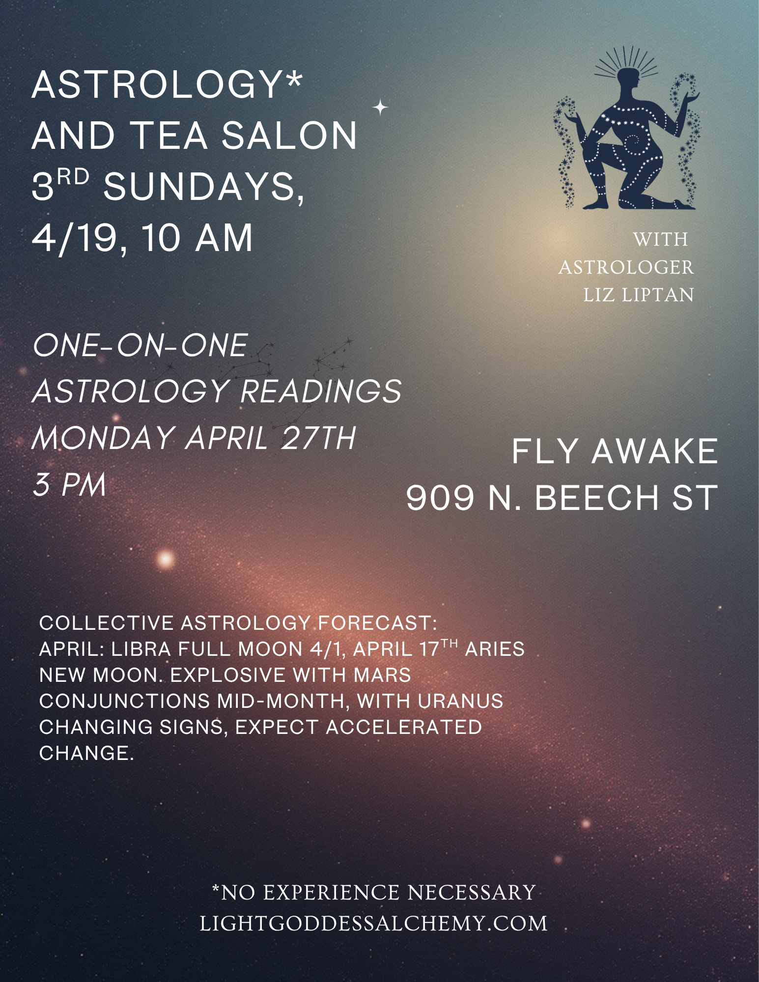 In-person Astrology Salon- April- Register by April 17th!