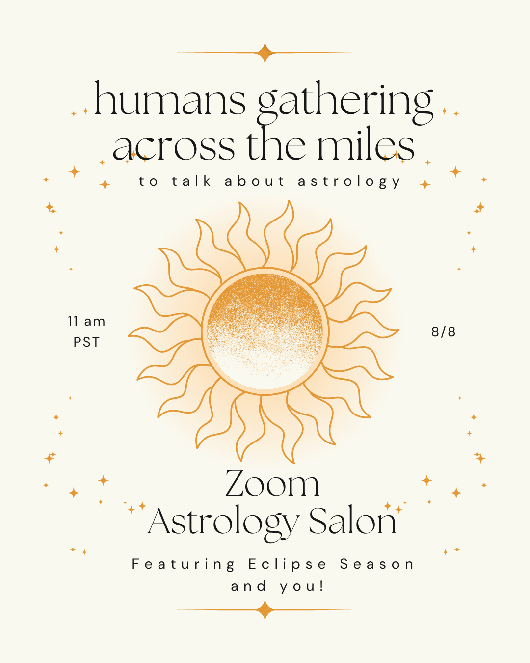Zoom Astrology Salon- August- Register by 8/6