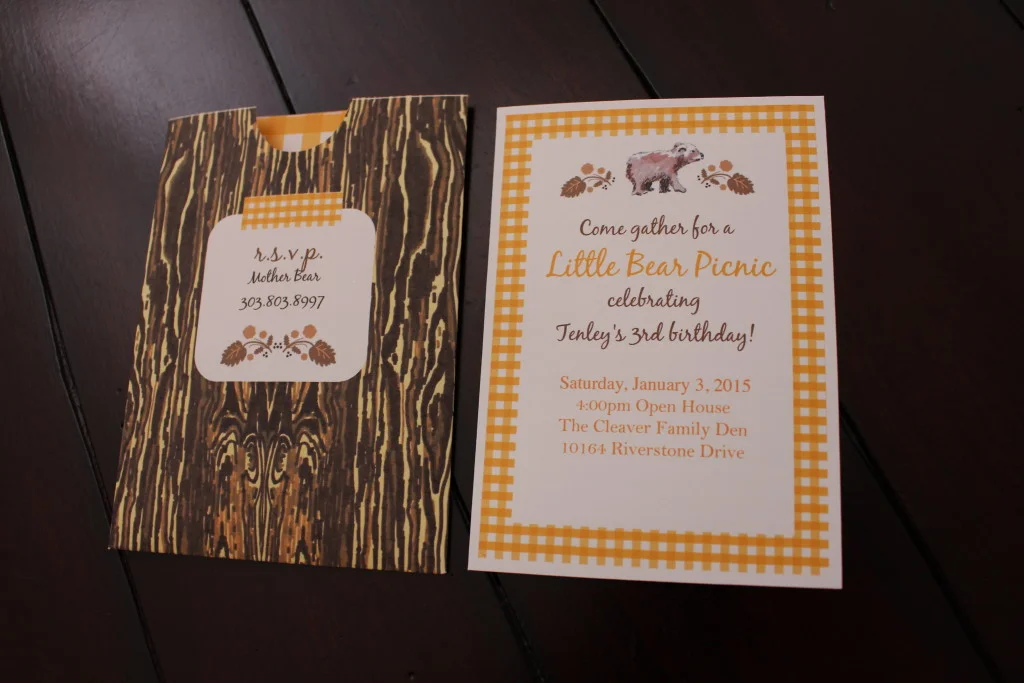 Little Bear Invitation and Sleeve