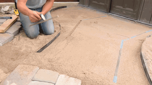 fill the channel with more sand and smooth over with a trowel