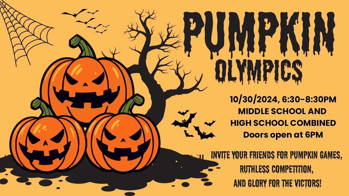 🎃 Invite your friends to one of our favorite traditions&mdash;THE PUMPKIN OLYMPICS!!! Come on October 30th ready for pumpkin games, ruthless competition, and unending glory (at least until next October) for the victors! 🎃