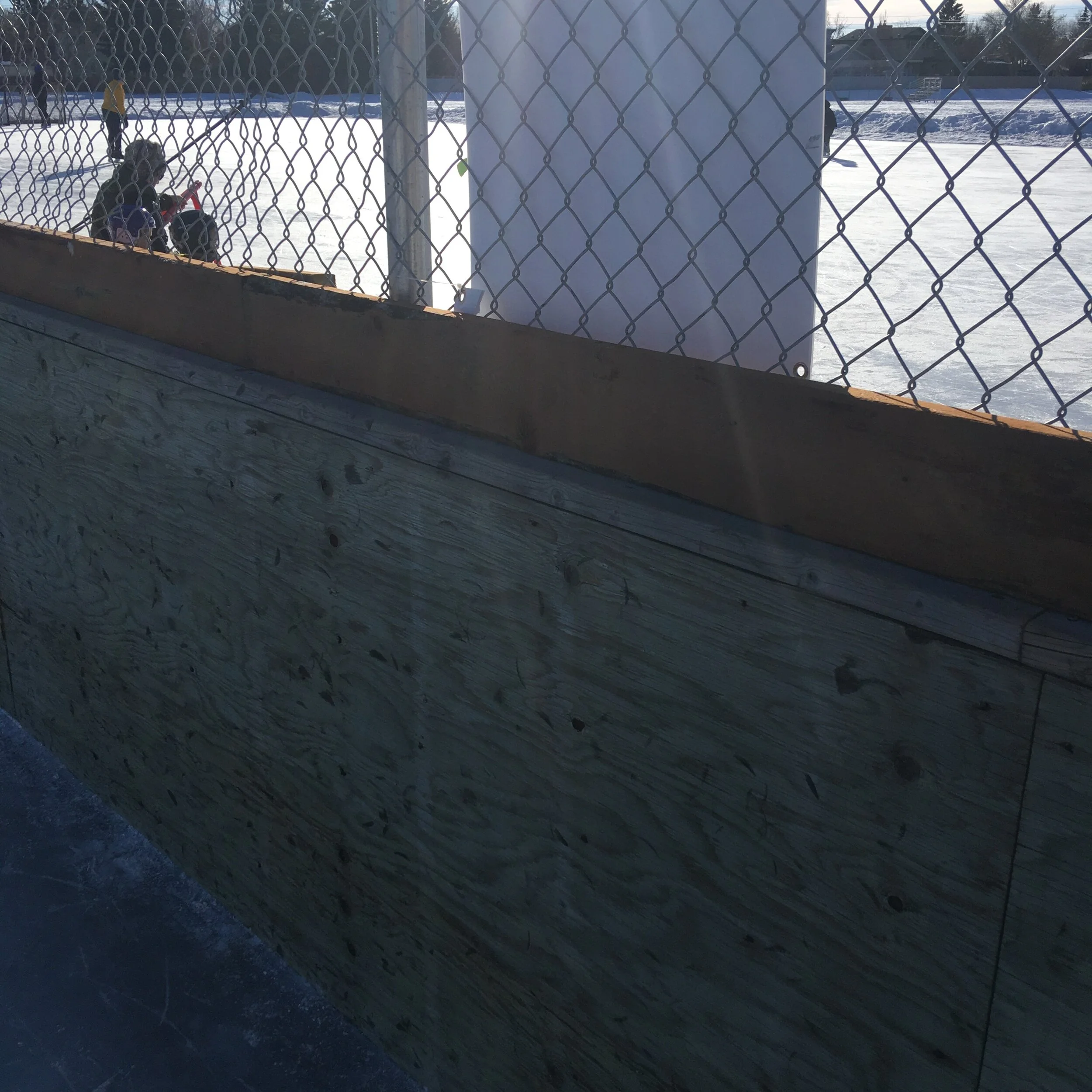 Deer Run Outdoor Skating Rink Fence Repaired