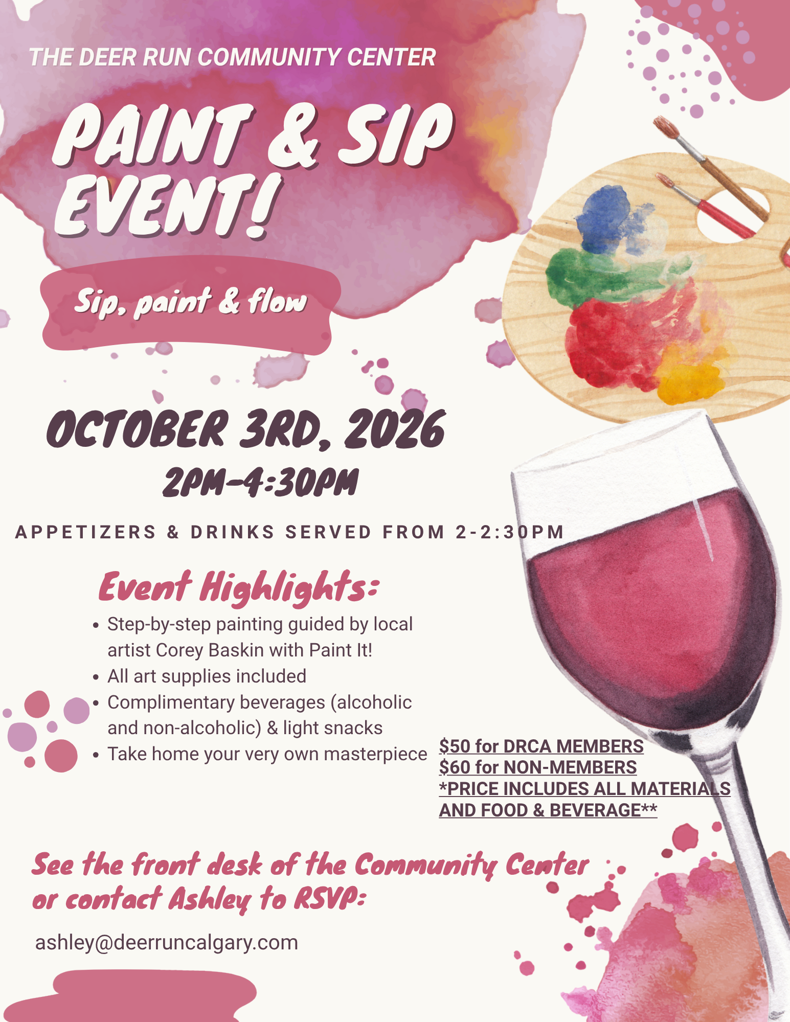 Paint & Sip Event!