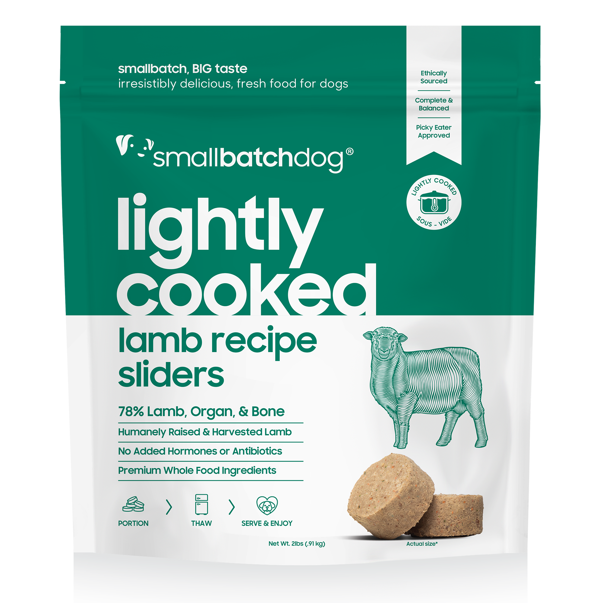 lightly cooked lamb batch