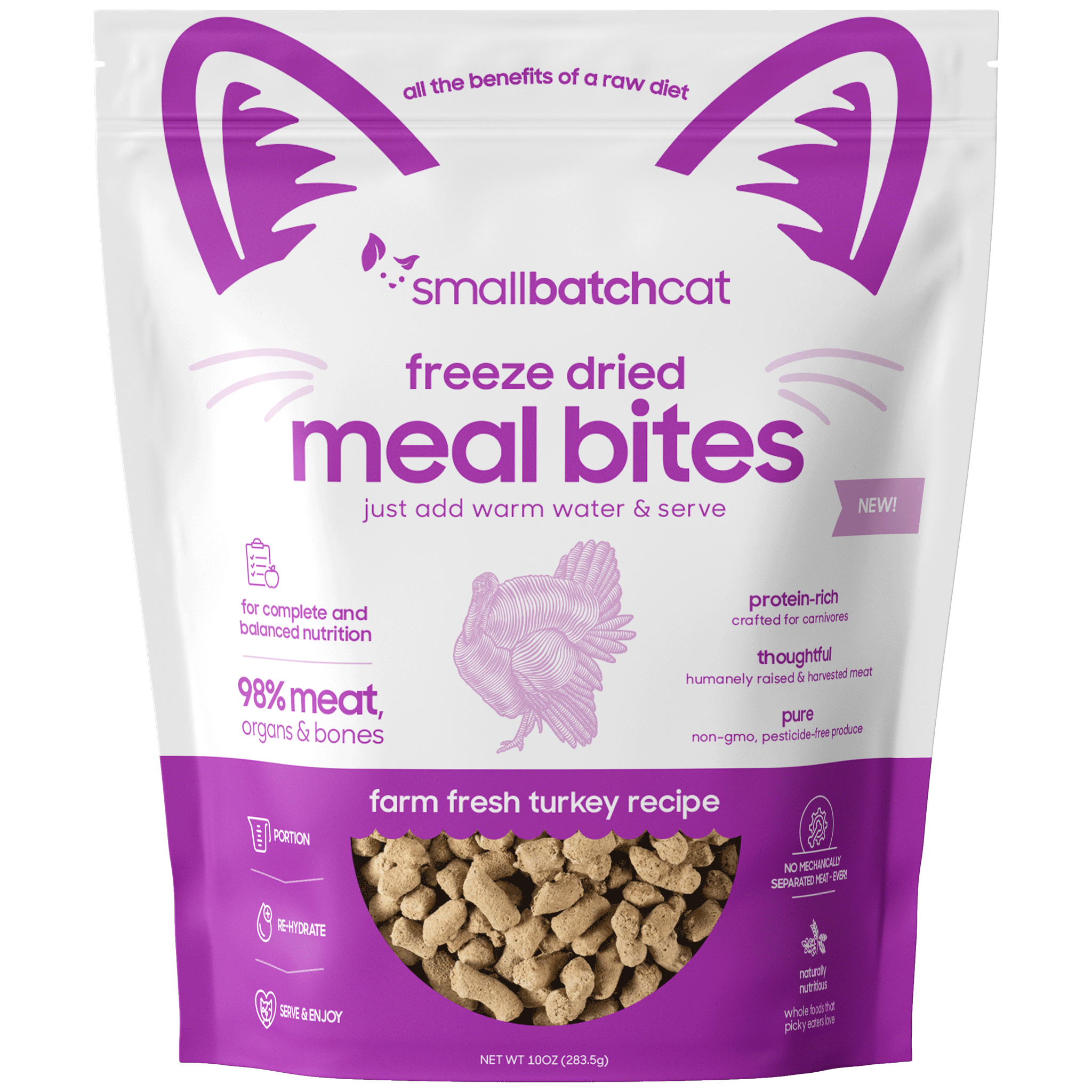 turkey freeze dried meal bites for cats