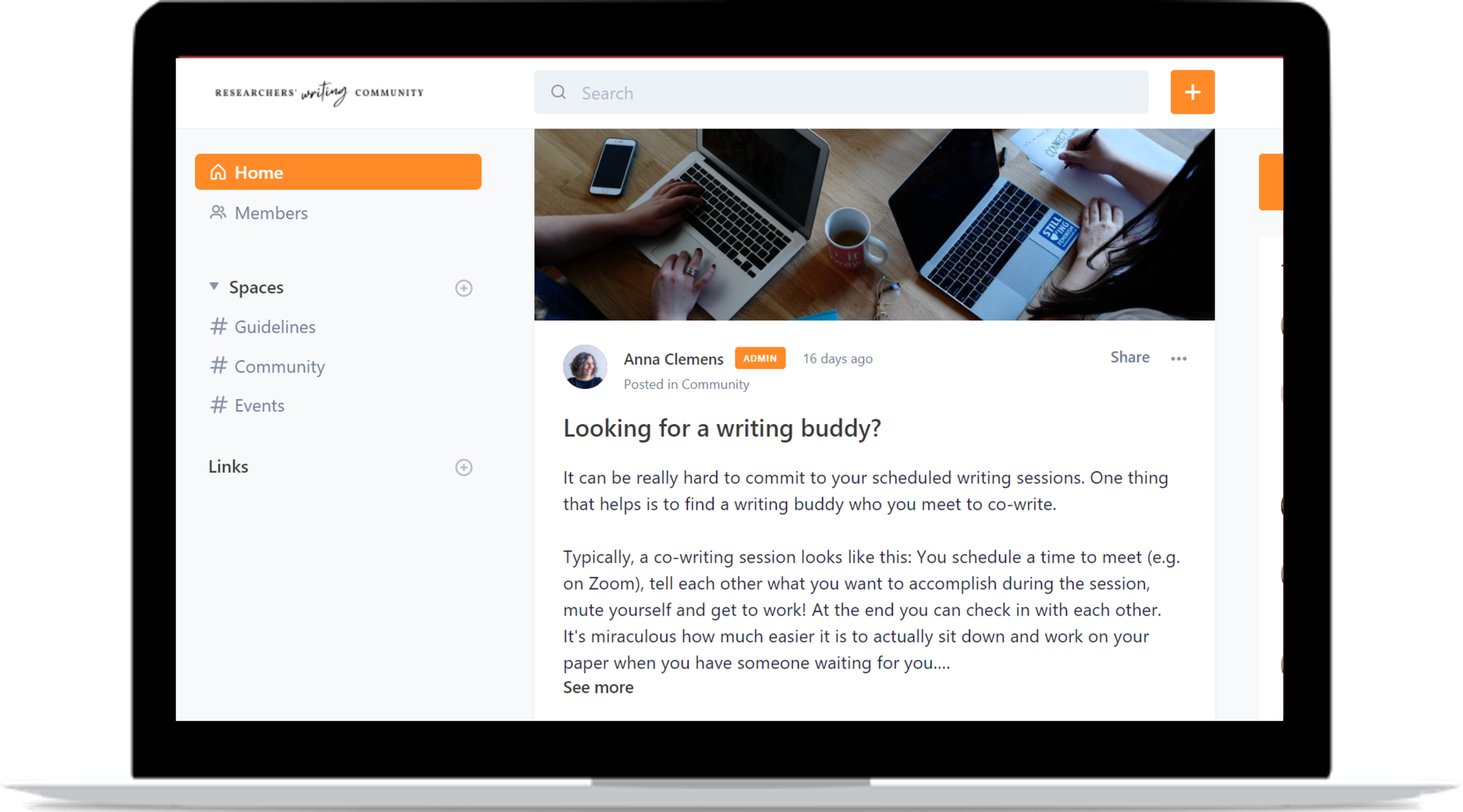 scientific writing courses online Mockup of our community platform that is part of this scientific writing program