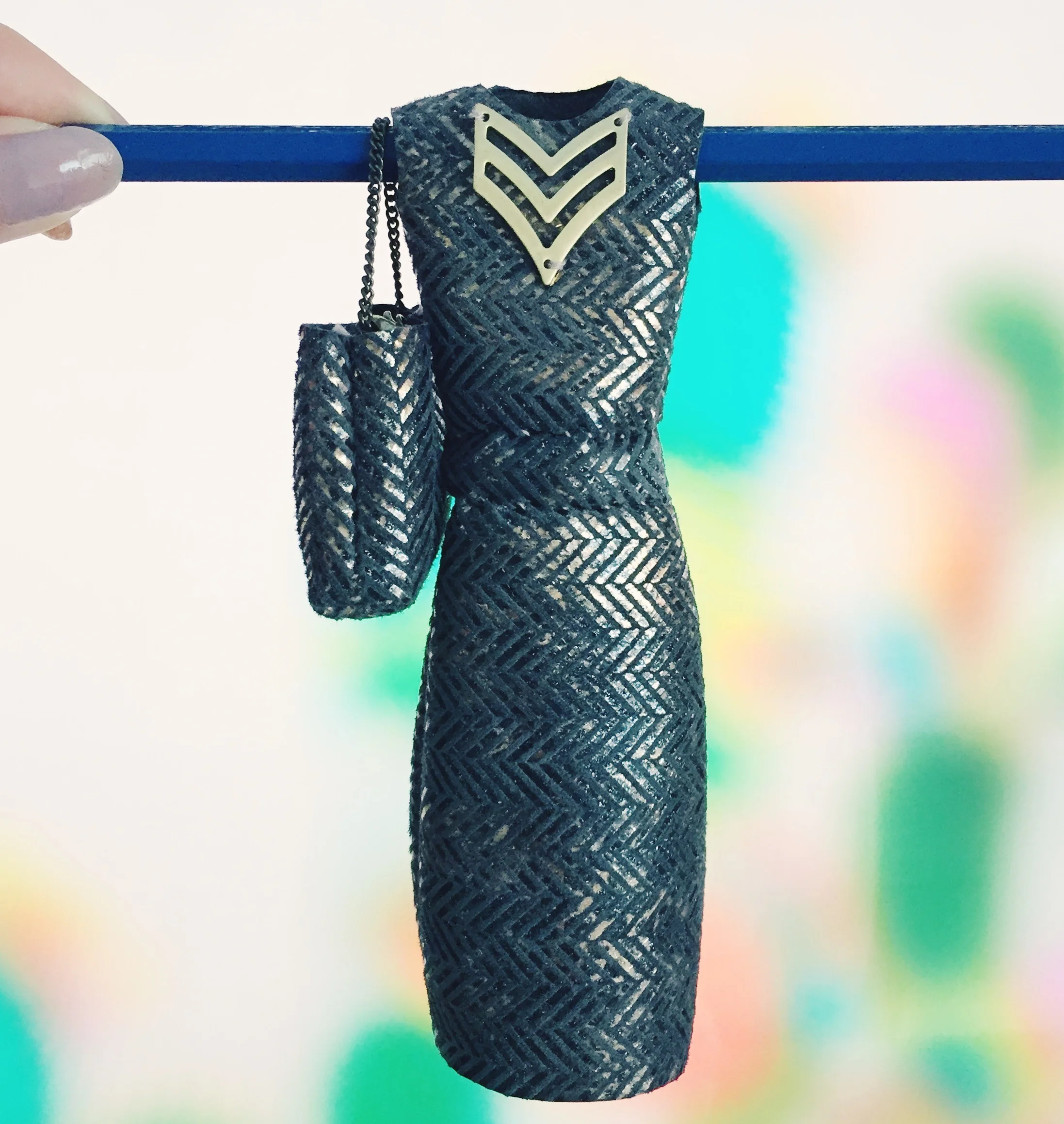 Fashion-hide (lamb), deconstructed bracelet | hand-stitched