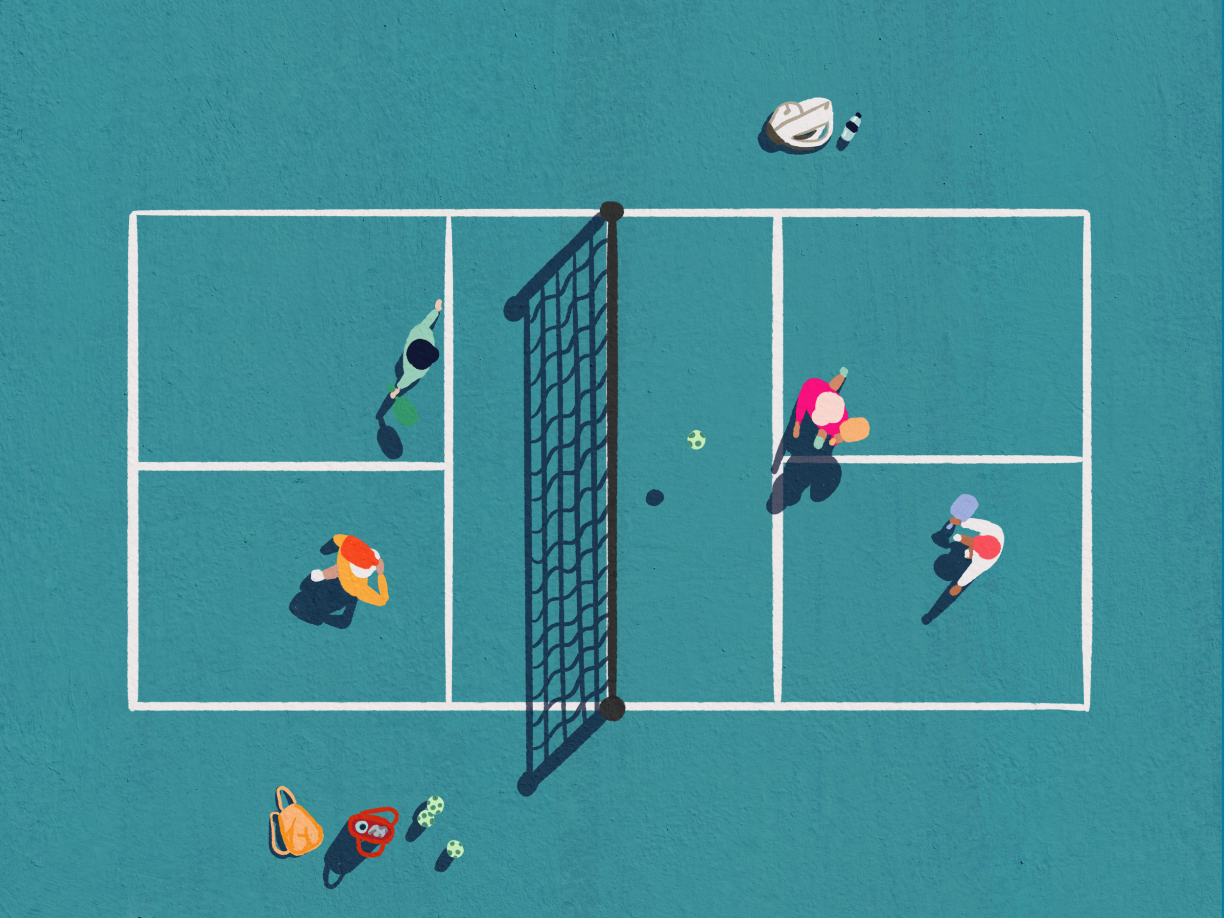 The way the shadows move with the players on a cloudless day