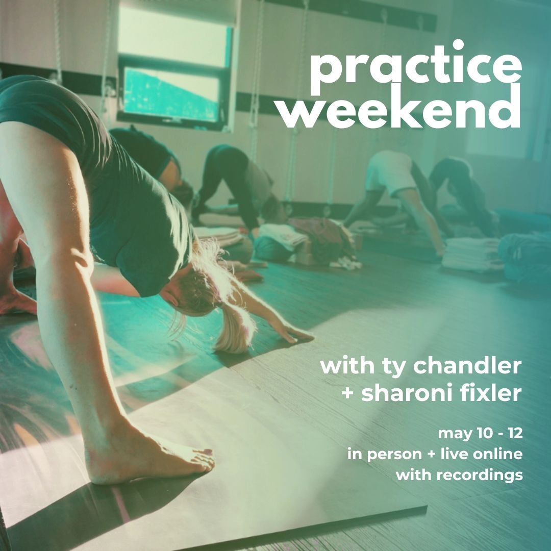 Practice Weekend with Ty Chandler + Sharoni Fixler

✨Restorative evening practice, morning openings with breathwork and energizing afternoon practice. Experience the transformation. Inspired by the work of Corine and Faeq Biria and their intensives i