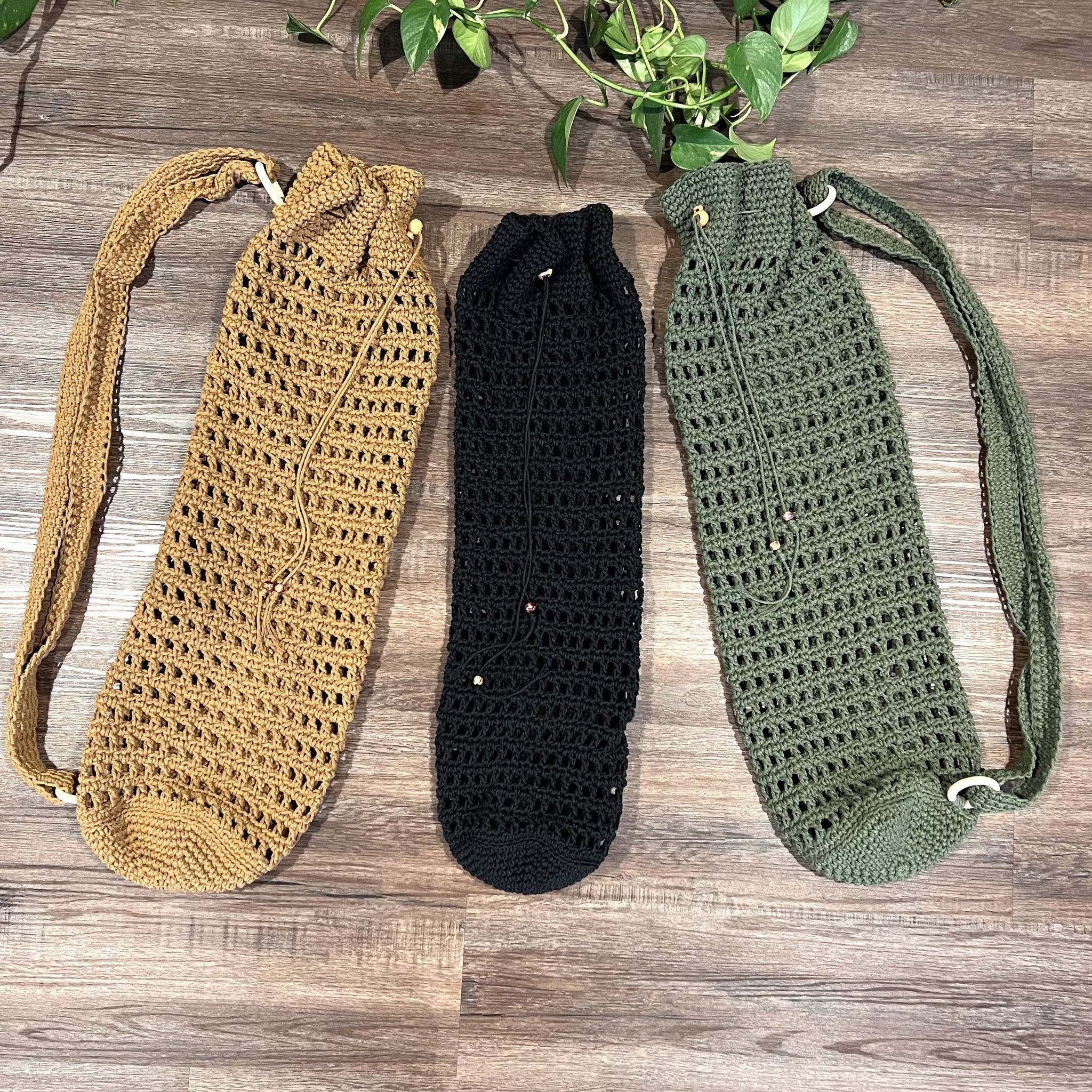 Check out these Hand-Crochet Mat Bags in Prop Shop✨

These beautiful, one of a kind hand-crochet yoga mat bags are made from macram&eacute; cord so they're sturdy and won't stretch. Made locally in Calgary. 🧘

Online + in store at @ciy_houseofyoga. 