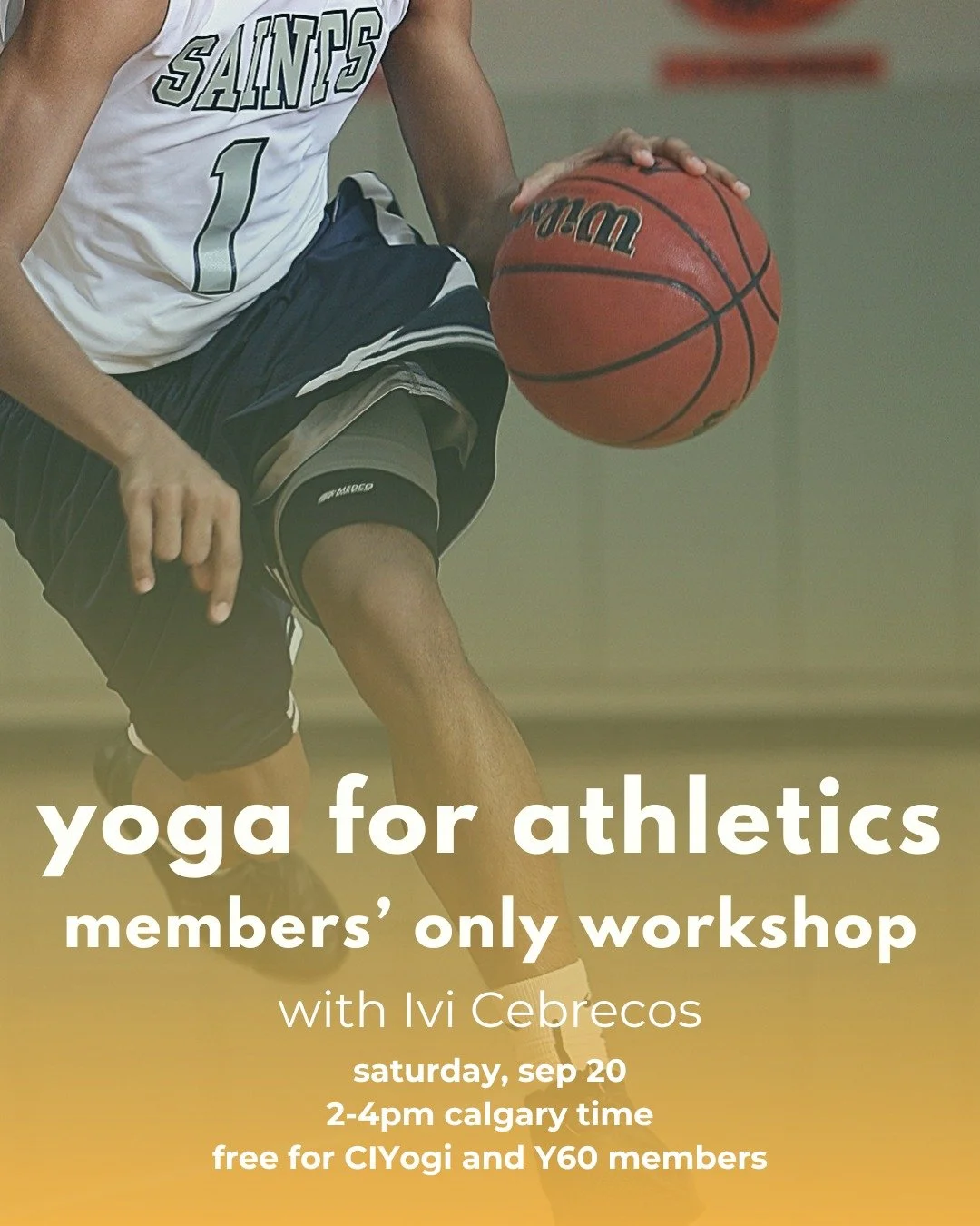 Members' Only Workshop: Yoga for Athletics with Ivi Cebrecos✨

➡Are you dedicated to certain activities that you love to do and want to keep doing them? 
➡Are you finding certain areas of your body are out of balance, overworked or underworked?
➡Are 