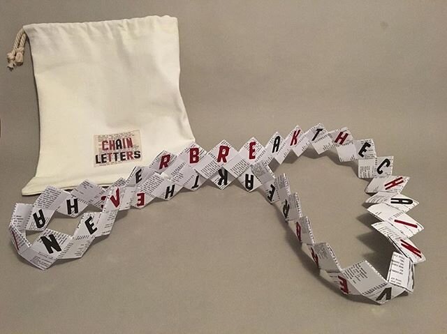 #chainletters by @marciavogler for #areyoubookenough_break #areyoubookenough #artistsbook #paperchain