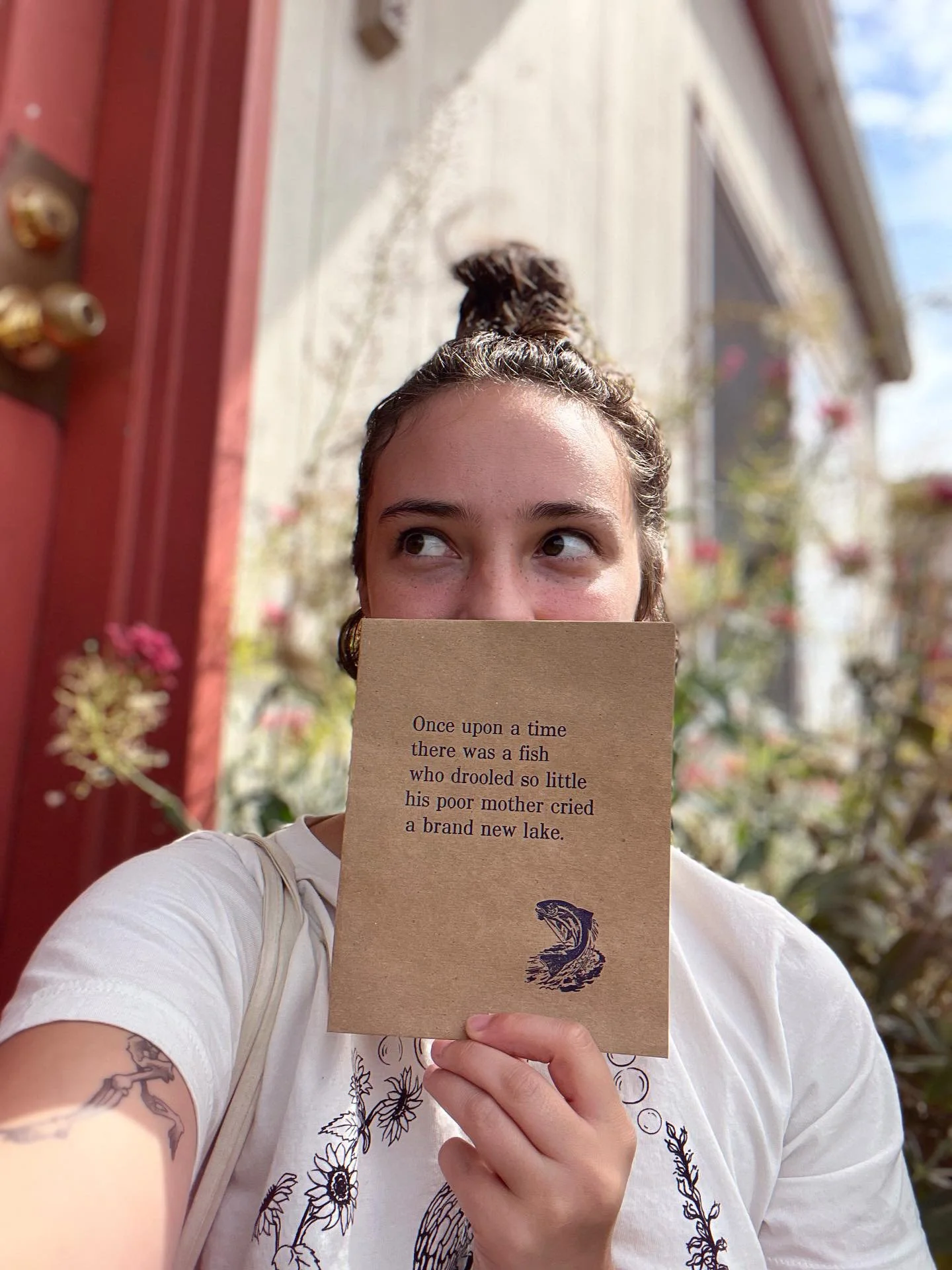 It&rsquo;s time to meet the newest addition to Editions! This is Elise, our resident social media manager, studio assistant, and flower sniffer!

Elise fell in love with book arts in college and has been doing as many book related things as possible 