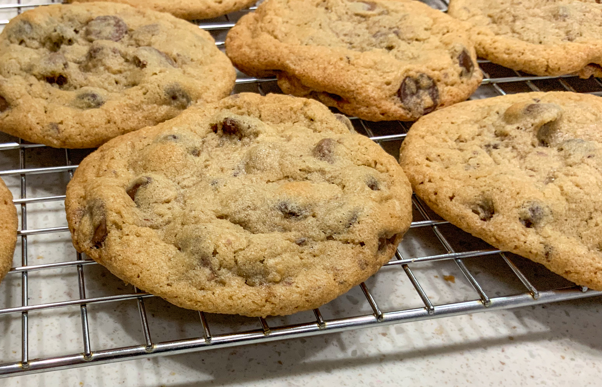 On the cooling rack.