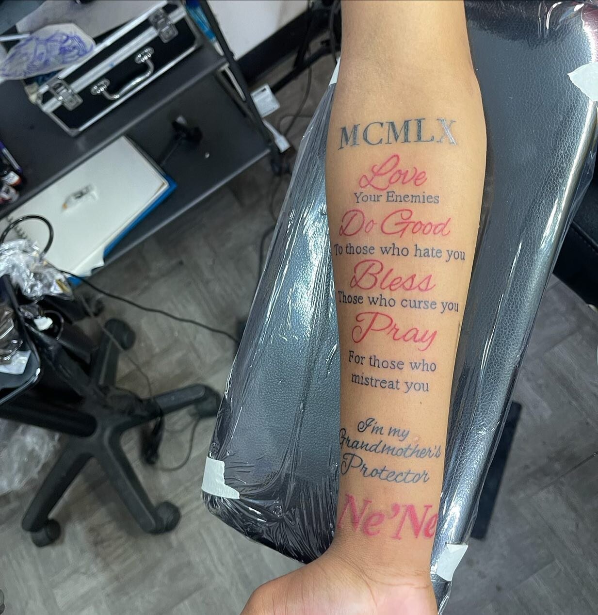 Looking for a artist with clean lettering ? Tap in with this guy, one of the best in the city! 

Artist : @loyaltytatink 

📍 Skard4lyfeink Tattoo &amp; Supply
📍425 Bowdoin st Dorchester 

#Skard4LyfeInk #letsgetinky #bostontattooartist #bostontatto