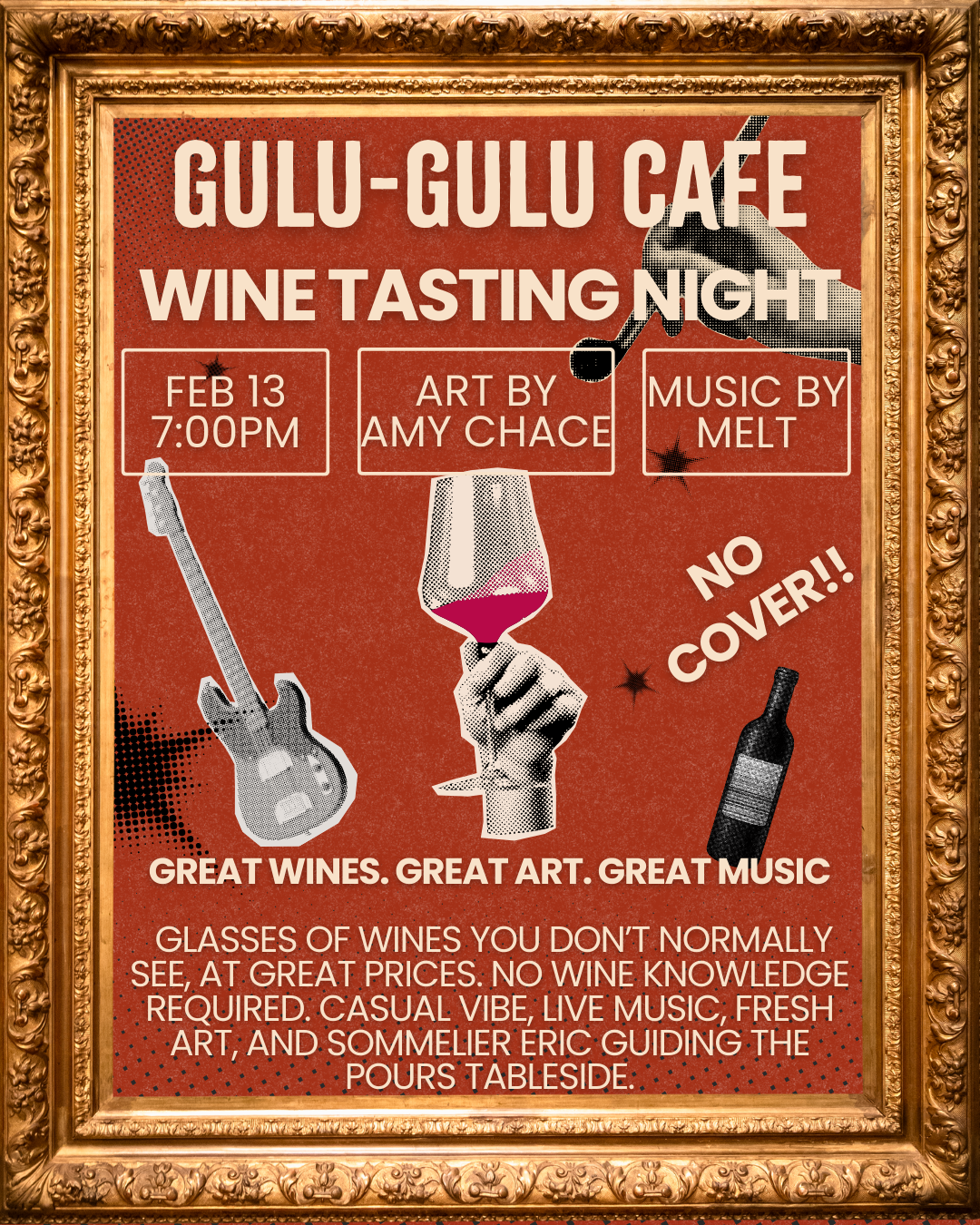 WINE TASTING NIGHT WITH ART AND MUSIC