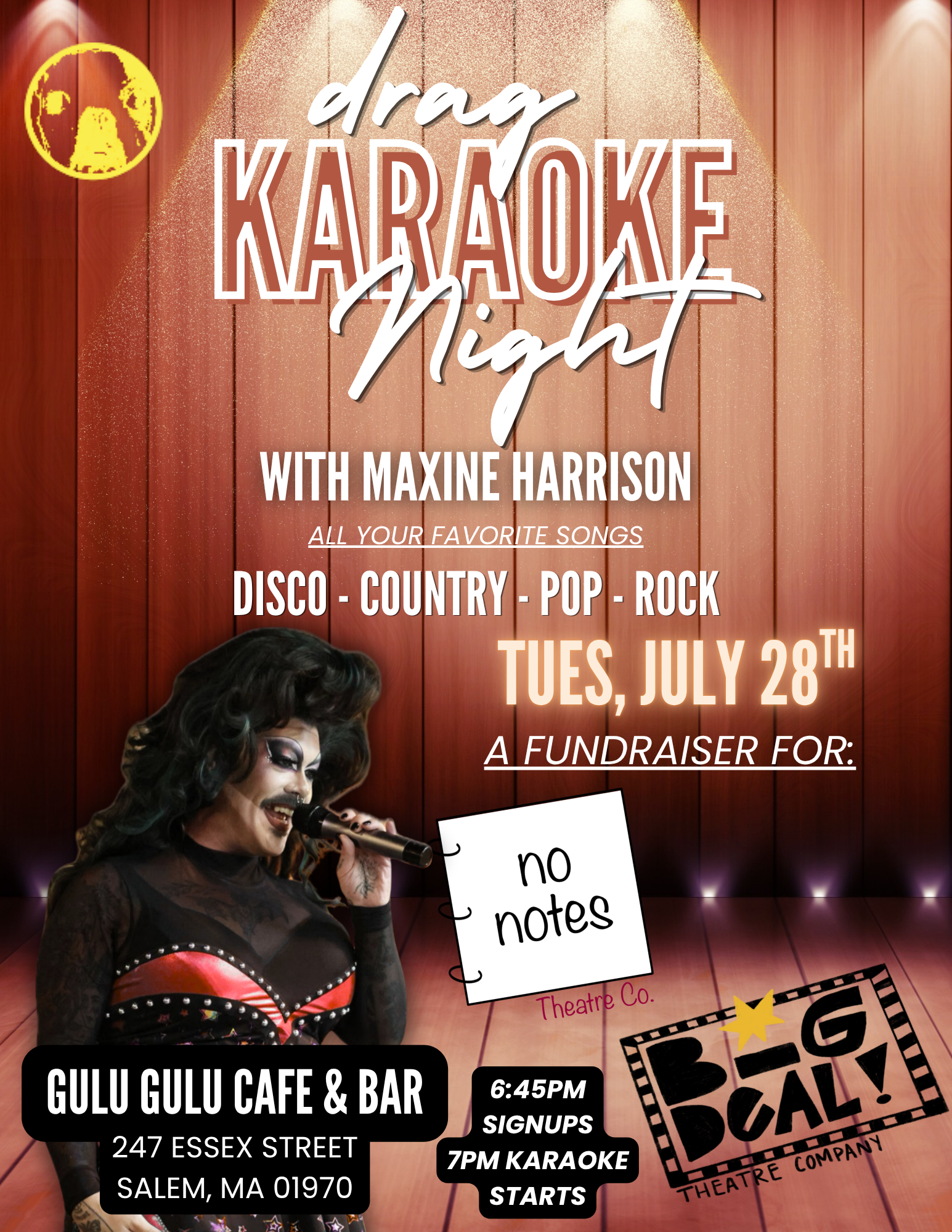 KARAOKE FUNDRAISER w/ MAXINE HARRISON