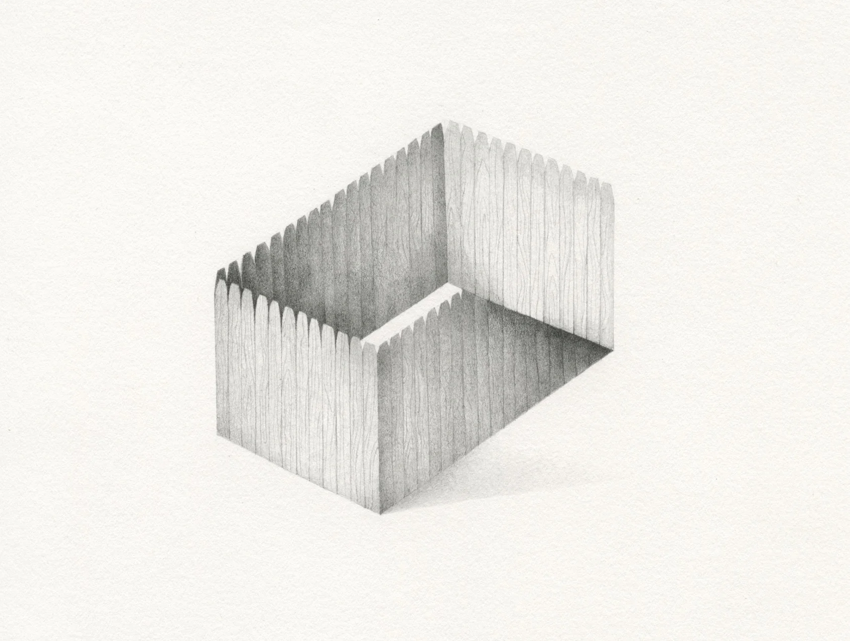 Boundary, 2019 8 x7” Graphite on 80lb. Strathmore paper