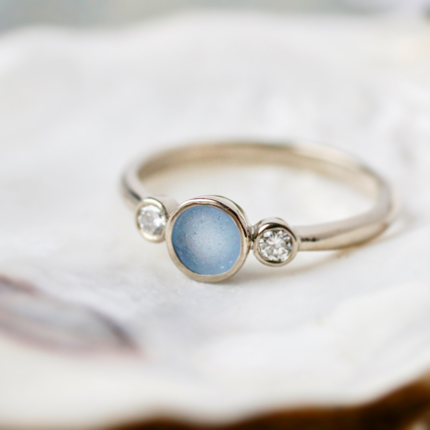 Sea Glass & Engagement Rings — Glasswing Jewellery | Sea Glass ...