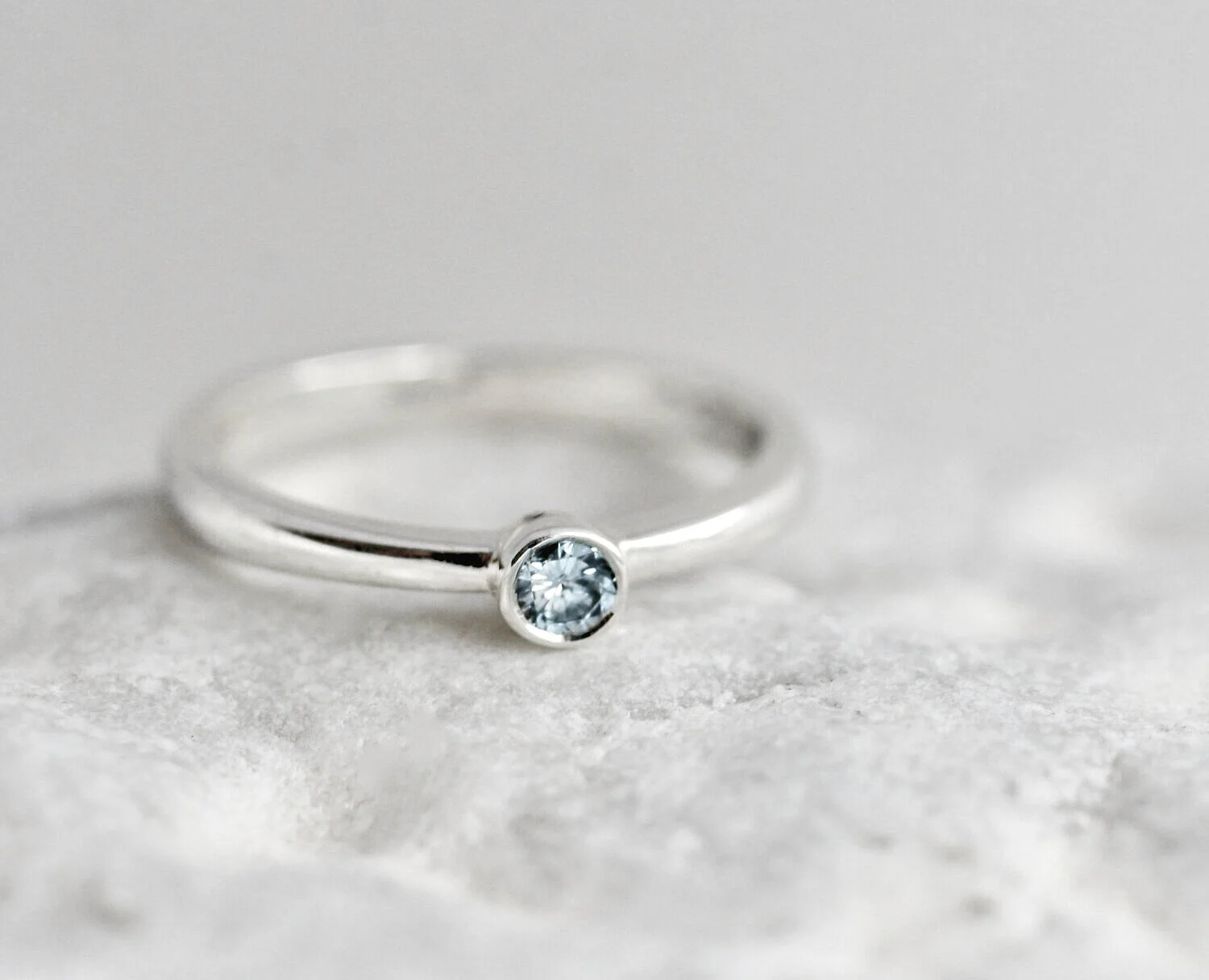 Ethical Sapphire Engagement RIng — Glasswing Jewellery Sea Glass