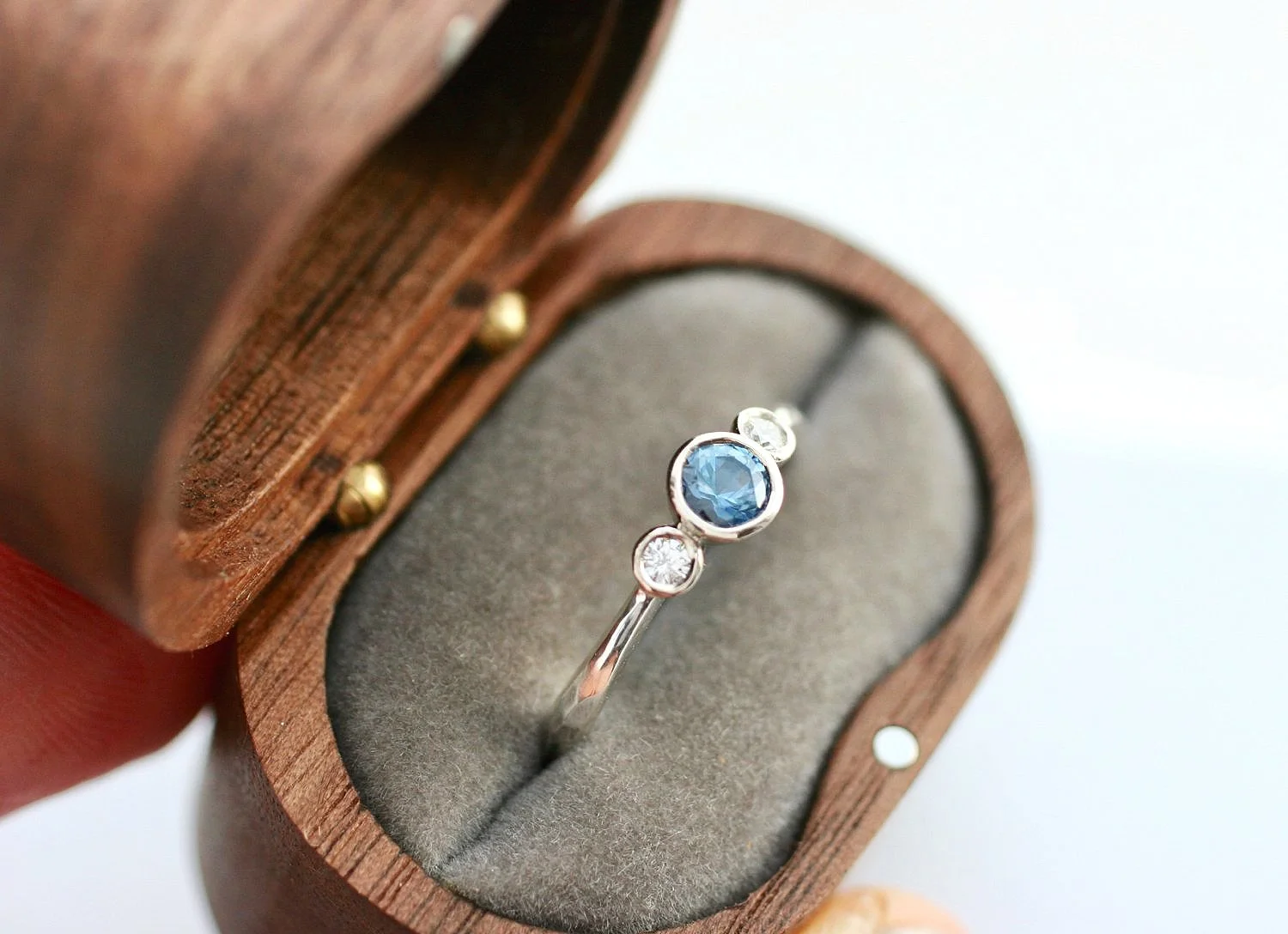 Ethical Sapphire Engagement Ring — Glasswing Jewellery Sea Glass