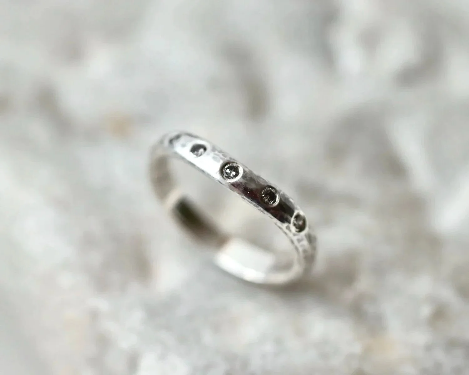 Silver Lerryn wedding ring (Shaped)