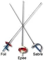 The 3 weapons in fencing