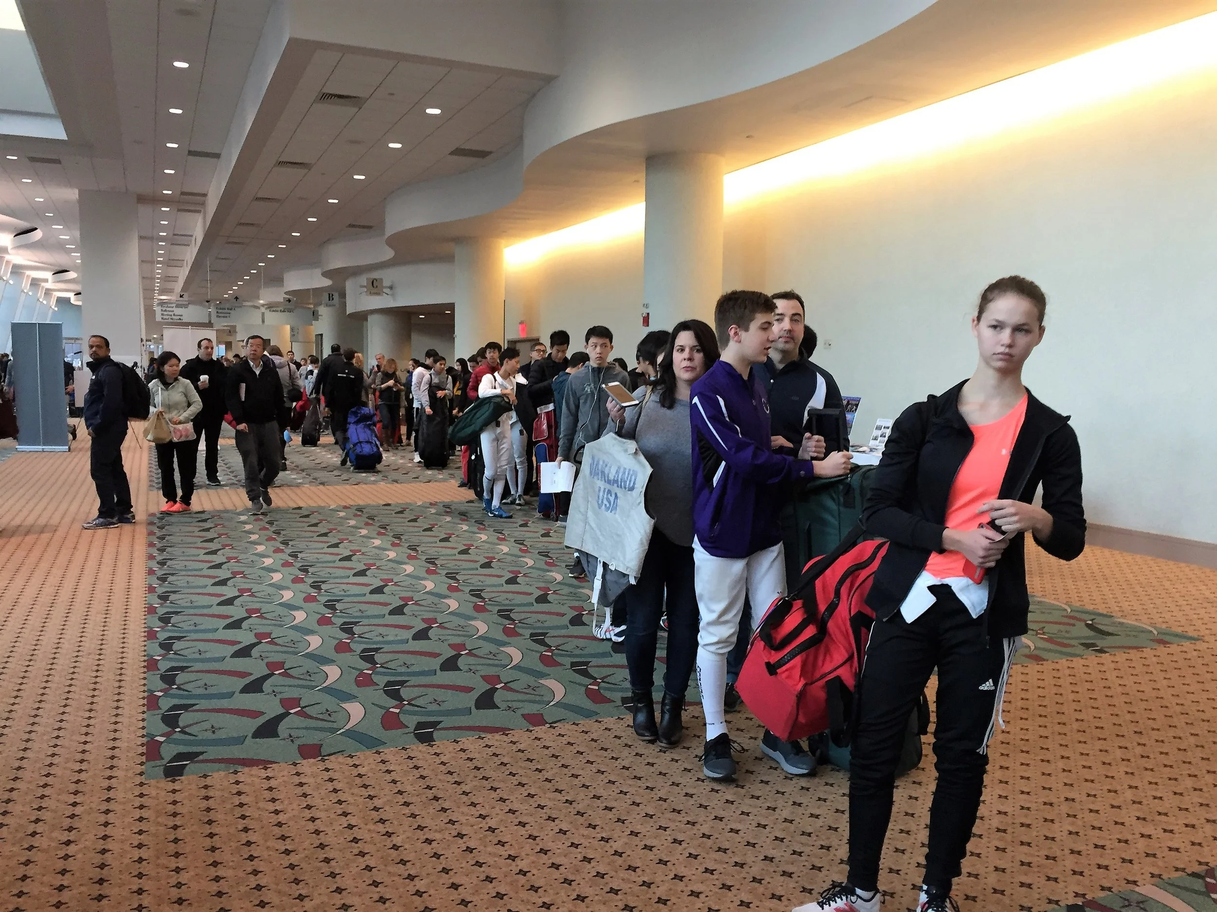 Long lines to check-in at the October NAC in Milwaukee with the new ticketing policy (photo taken 7.20am, Saturday. October 13)