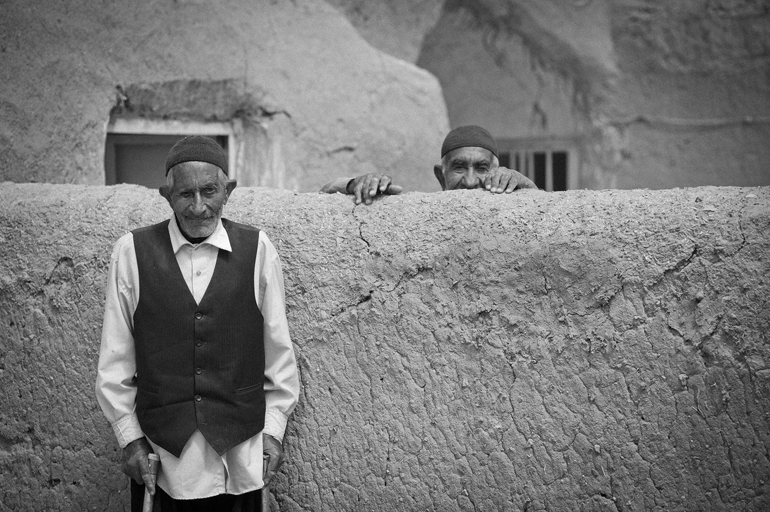 Brothers Mohamed Hassan( l. ) and Allah Uli( r .), both over 95, Iran.