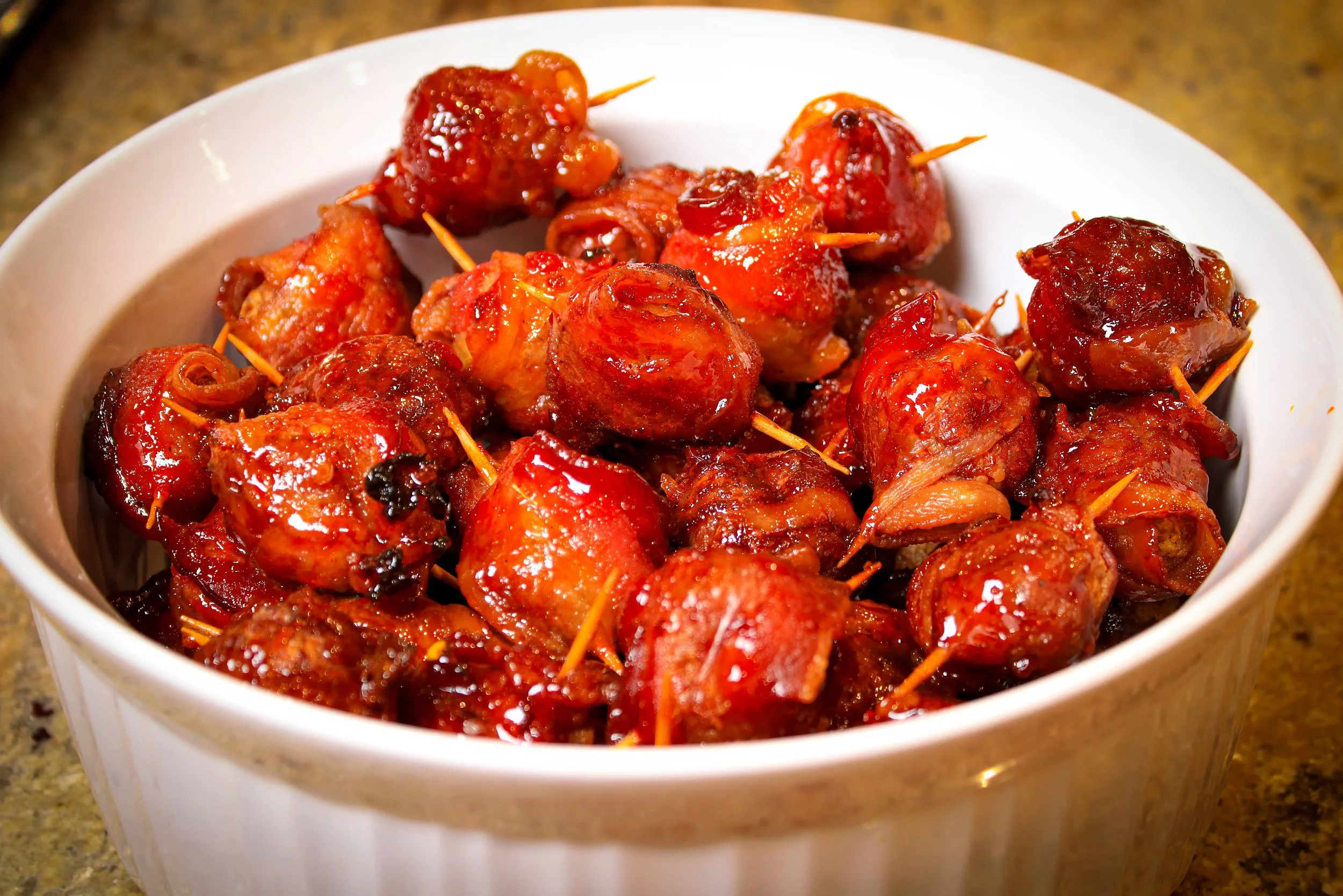 BBQ Bacon Wrapped Meatballs Recipe