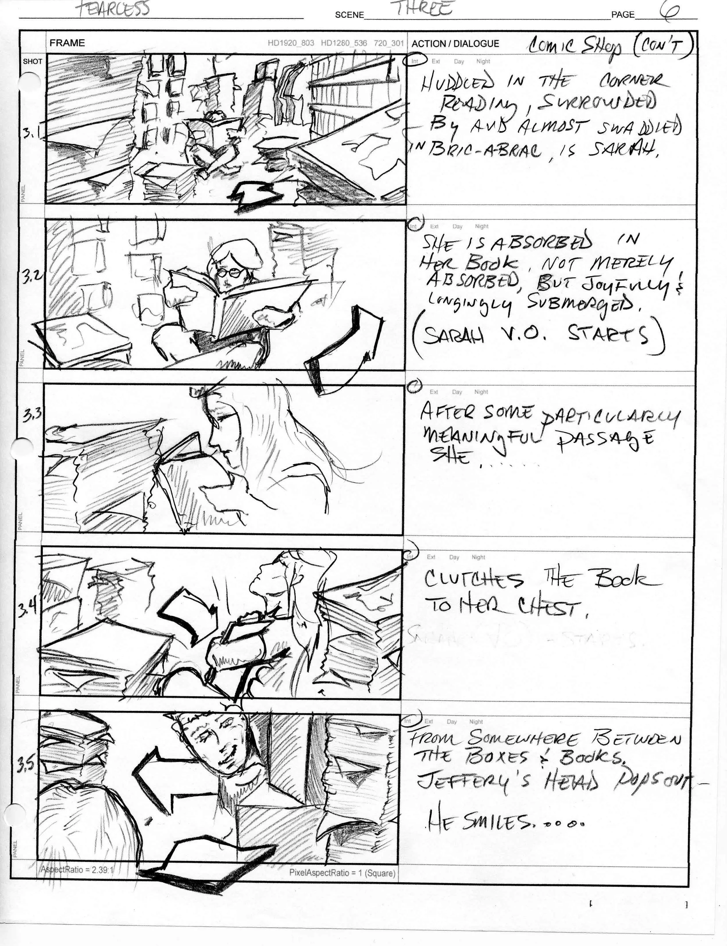 Fearless Episode Hunters - Storyboard sample B