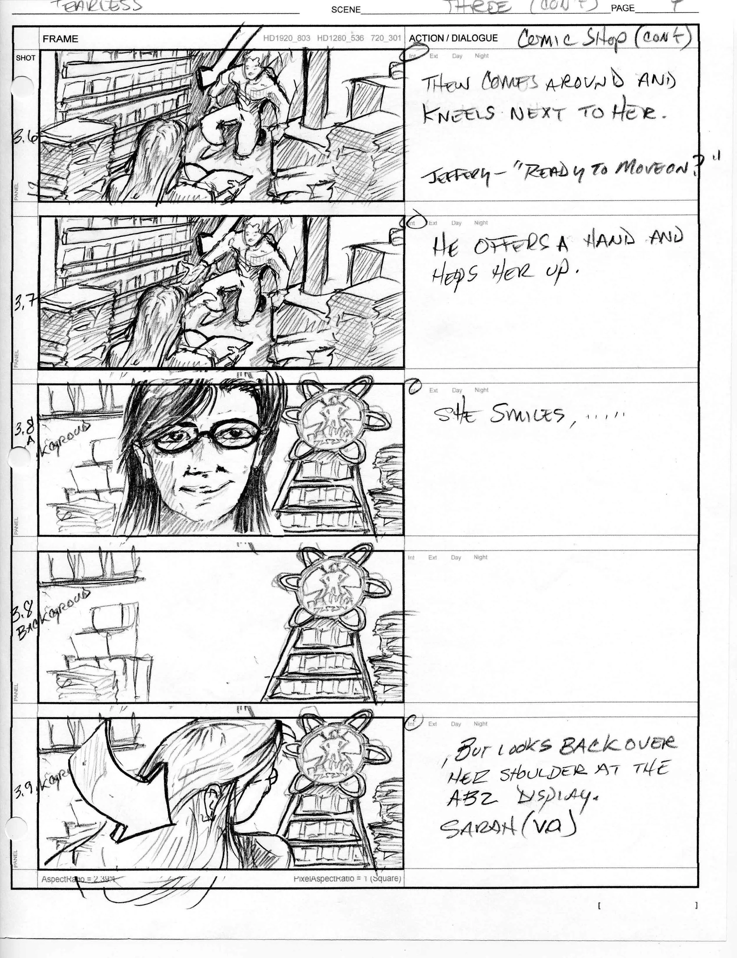 Fearless Episode Hunters - Storyboard sample C