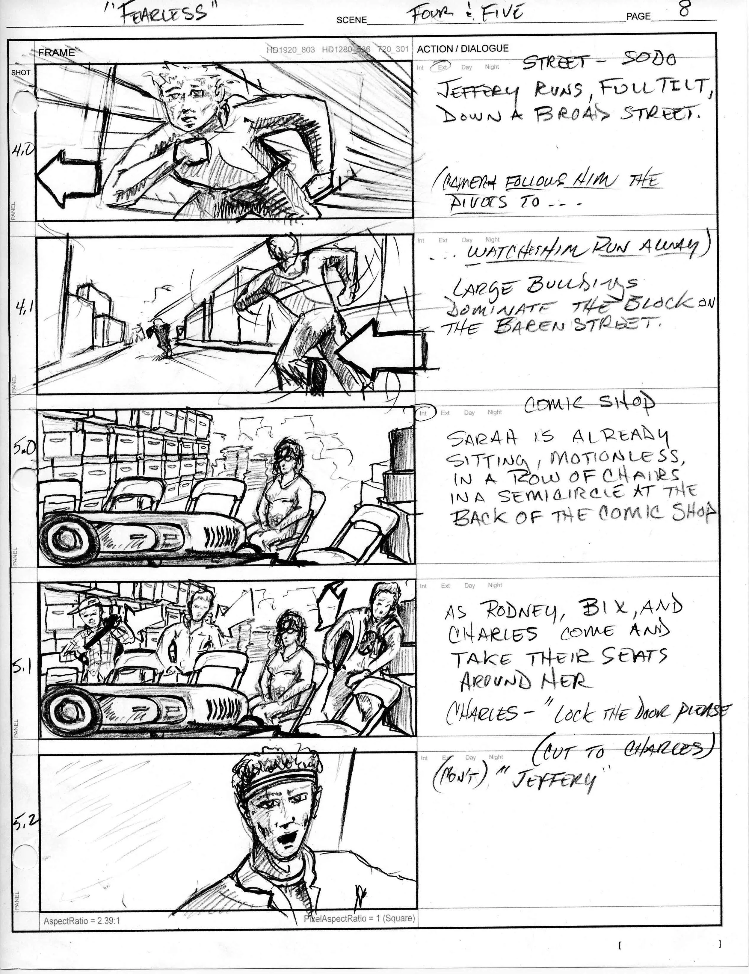 Fearless Episode Hunters - Storyboard sample D