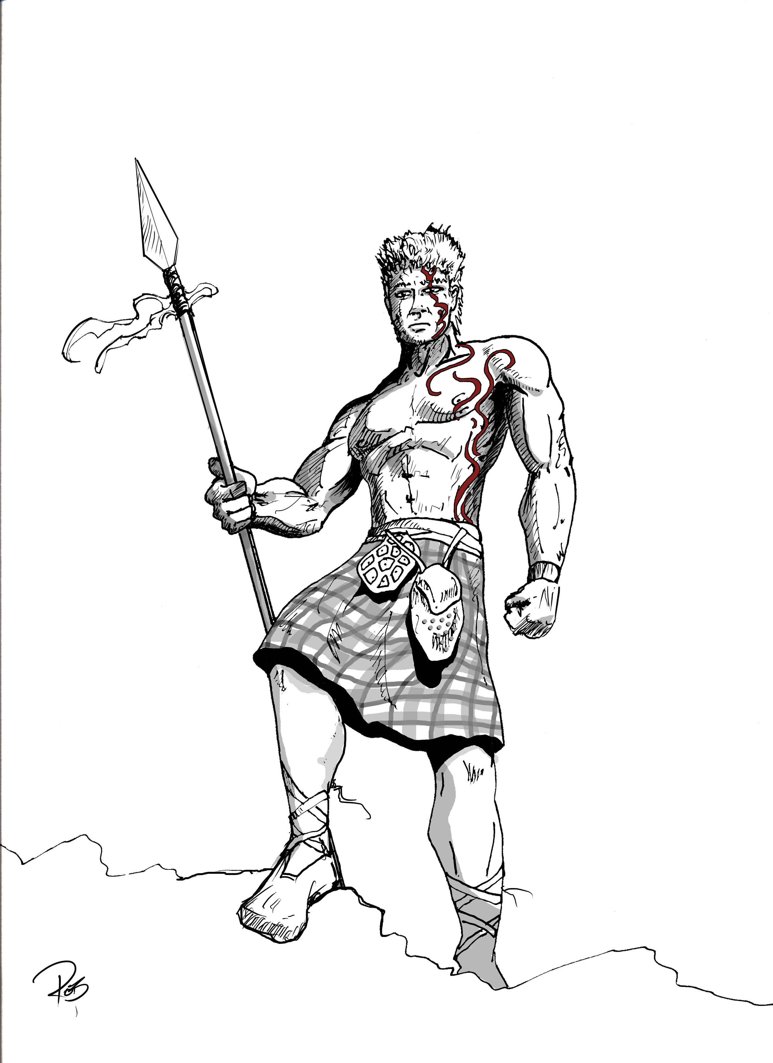 Celtic Spirit Warrior Concept