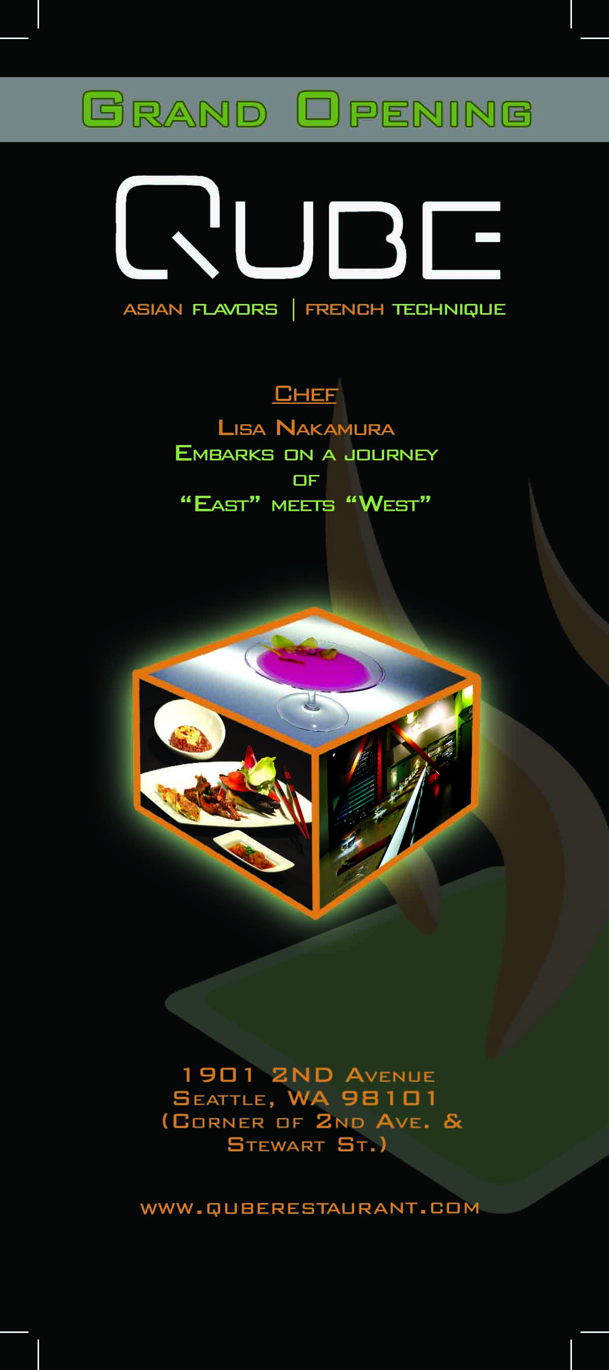 Qube Restaurant - Flyer