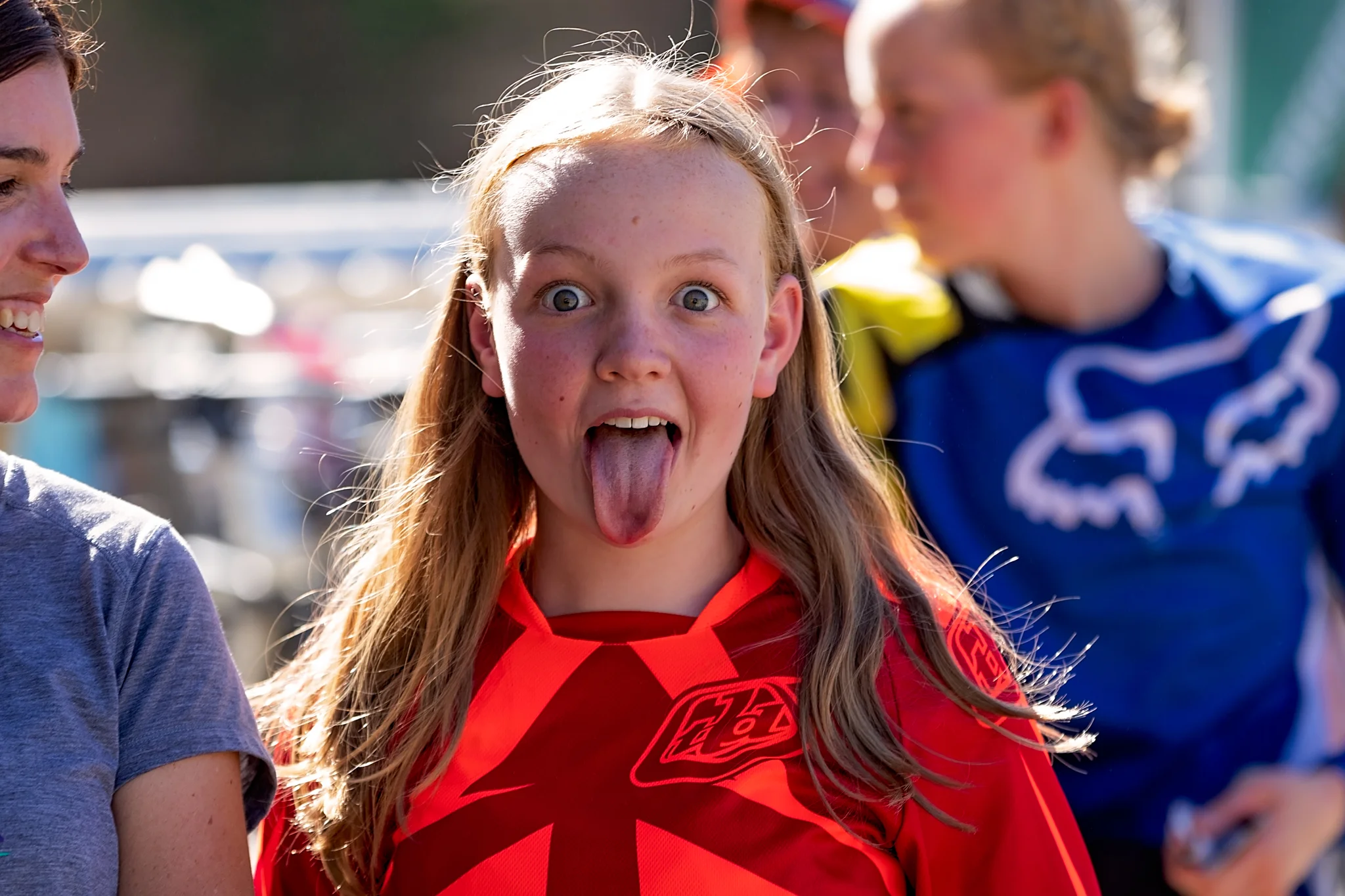 Suns out, tongues out.