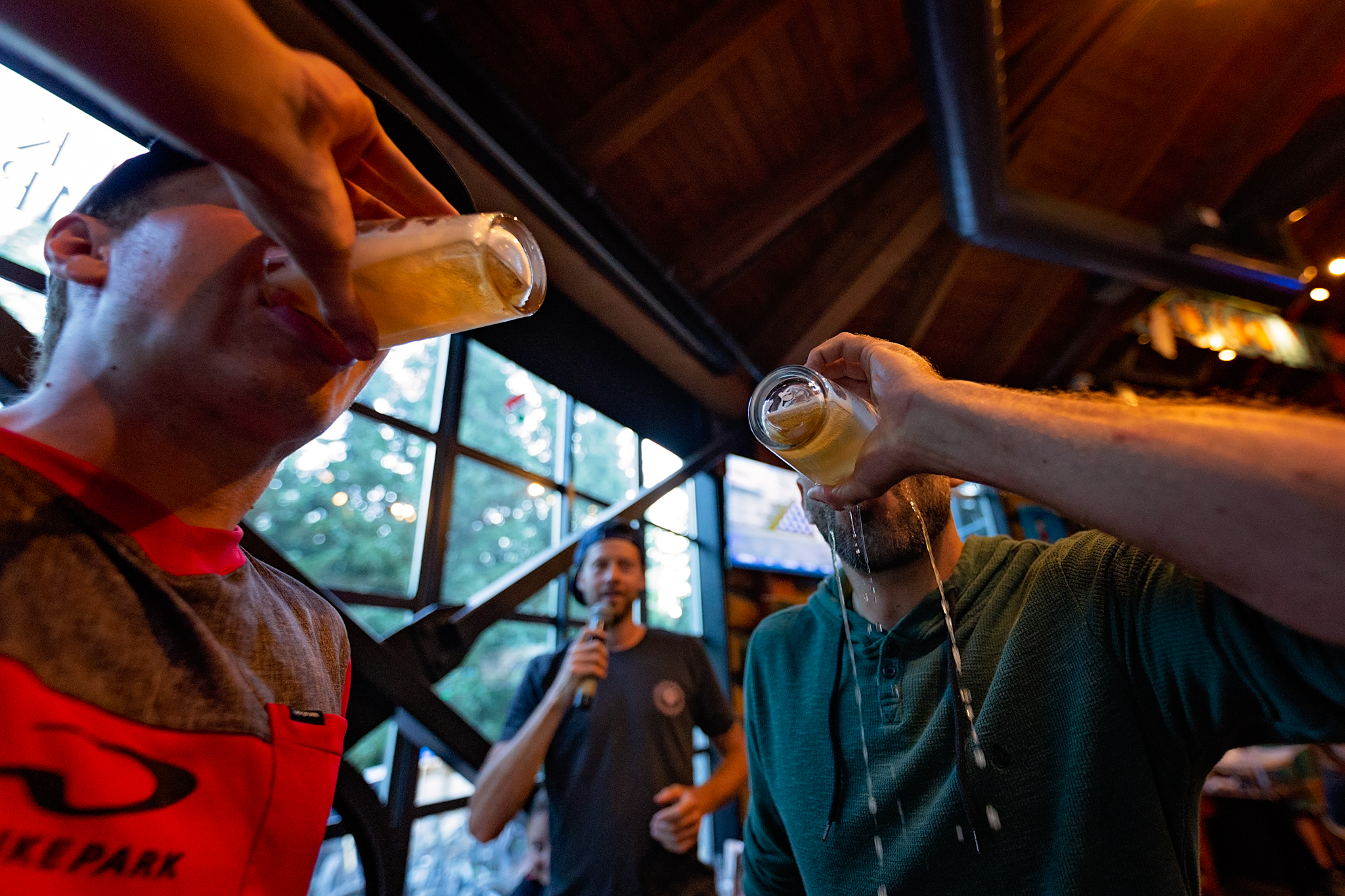 chug beer.