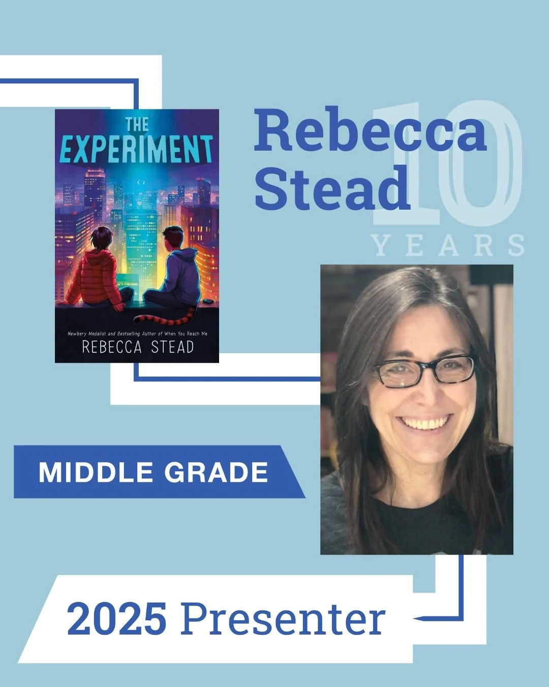 @rebstead Stead is a New York Times best-selling author of middle-grade novels, including When You Reach Me, Liar &amp; Spy, The List of Things That Will Not Change, and The Lost Library. In 2025, her debut picture book, Anything (illustrated by Grac